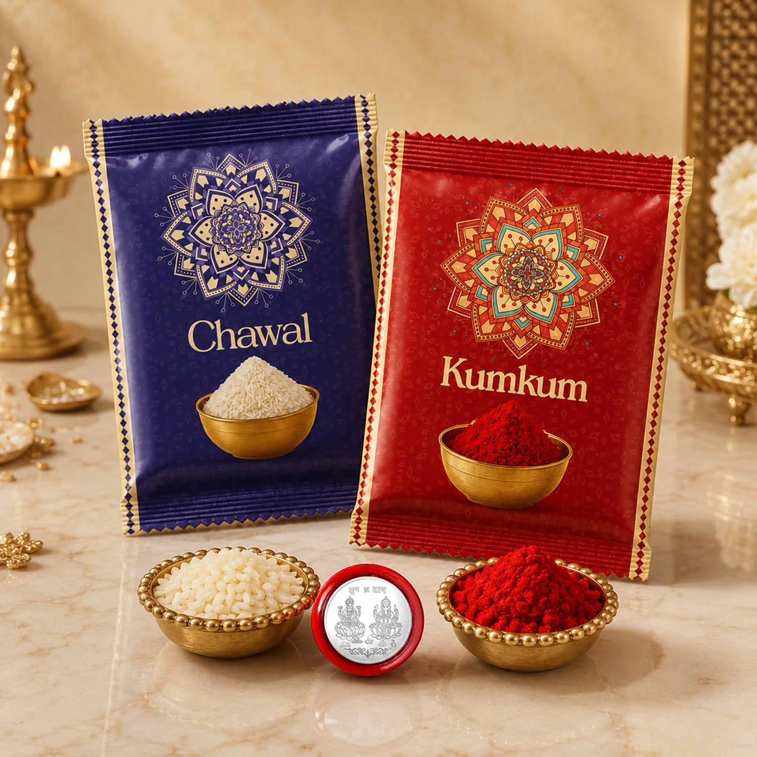 Evil Eye Rakhi Combo - Raksha Bandhan Gift with Choco Beats 32gm, Pack of 5 | Rakhi Gift - Image 9