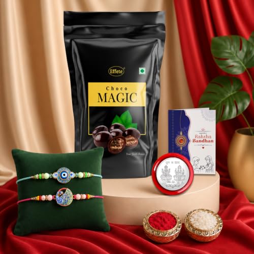 Evil Eye Rakhi Combo - Raksha Bandhan Gift with Choco Magic Standy Pouch, Pack of 6 - Image 2