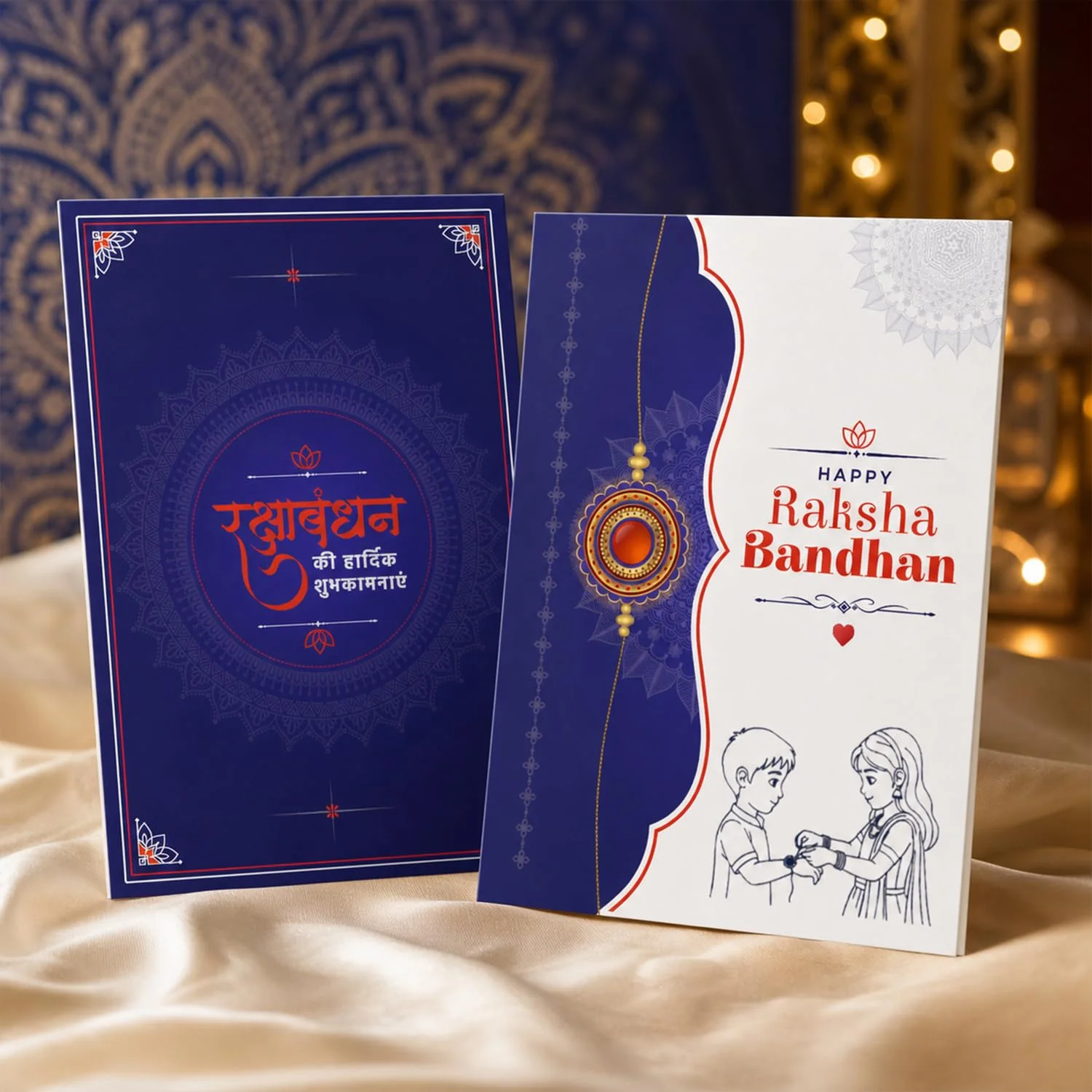 Evil Eye Rakhi Combo - Raksha Bandhan Gift with Tealight Candles 4pcs, Pack of 5 - Image 7