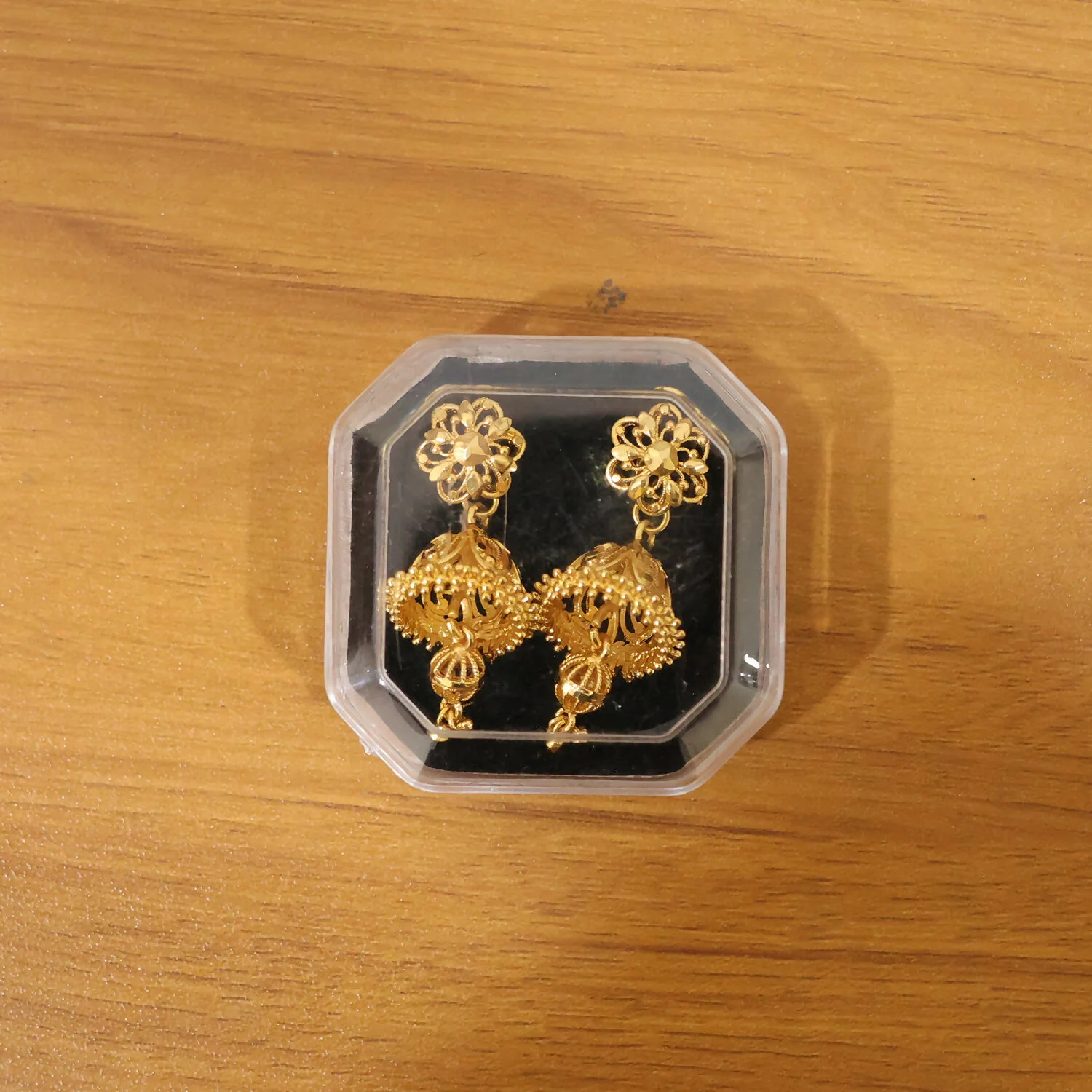Ethnic Jhumki Earrings – Traditional Gold-Toned Wedding Jewelry - Image 6