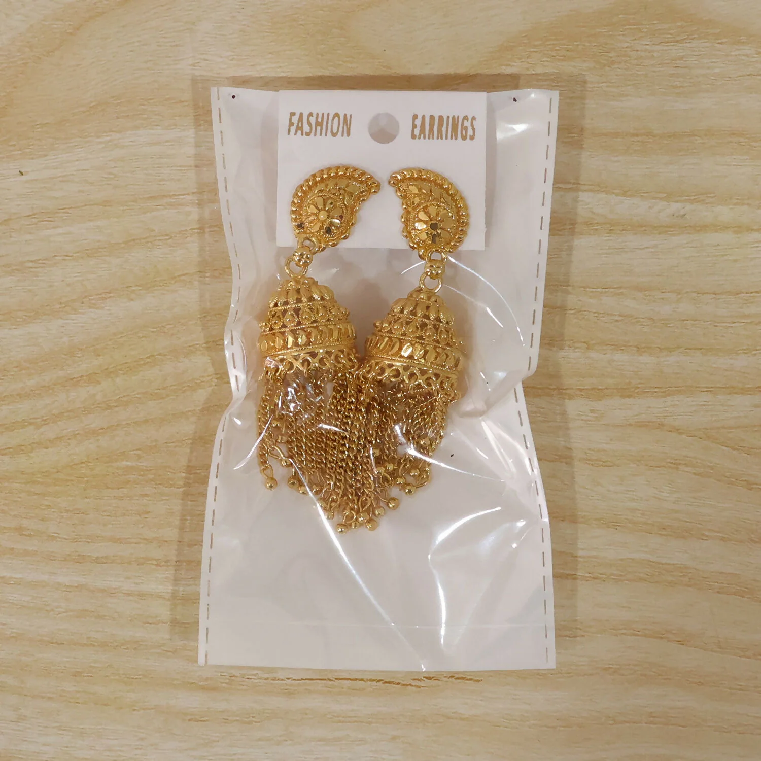 Gold-Plated Jhumka Earrings – Elegant for Celebrations and Weddings - Image 7