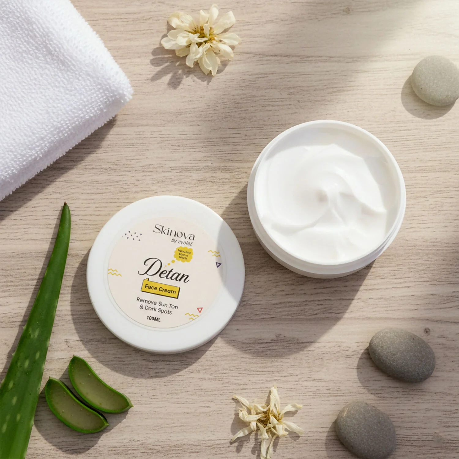 Detan Face Cream – Reduces Sun Tan & Dark Spots 100ML - Image 3