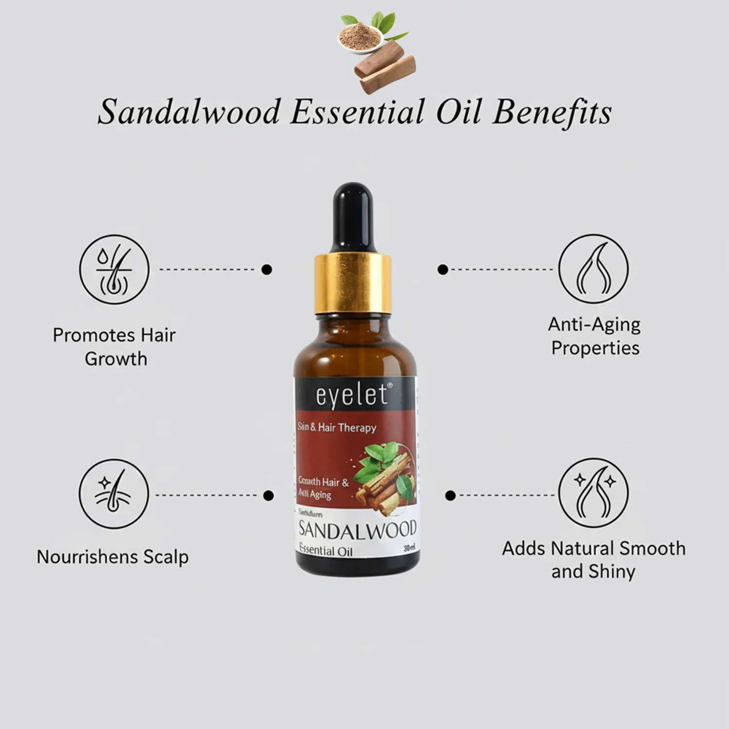 Sandalwood Essential Oil – Smooth Skin & Natural Calmness, 30ML - Image 4