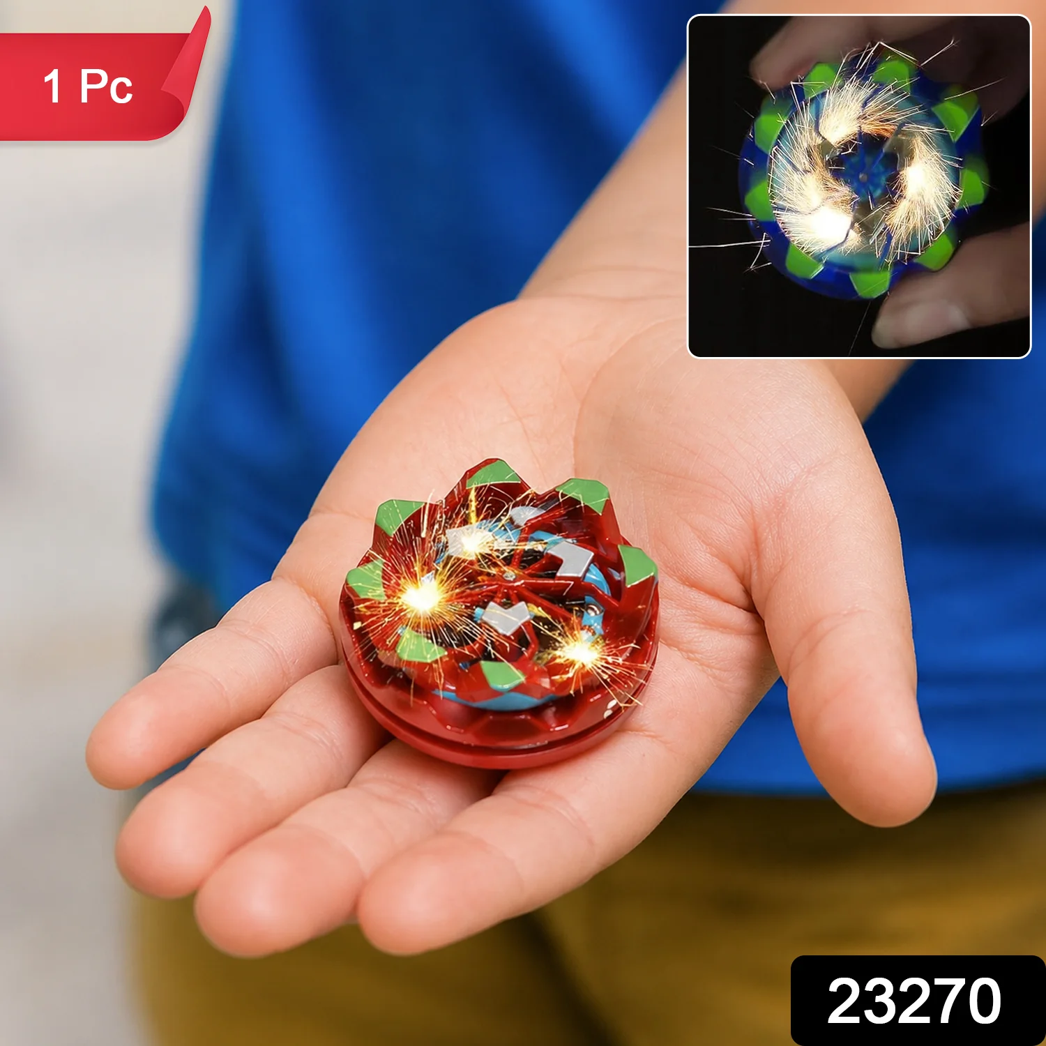 Fireworks Spark Effect Spinning Battle Top – High-Speed Fun for Kids - Image 9