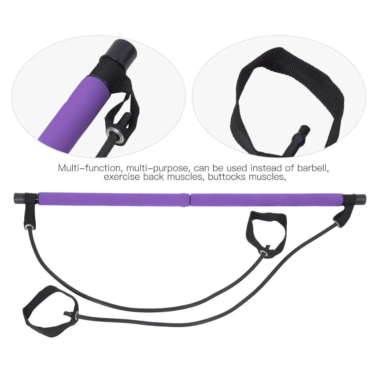 Pilates Bar with Resistance Bands – Full-Body Home Workout Kit - Image 8