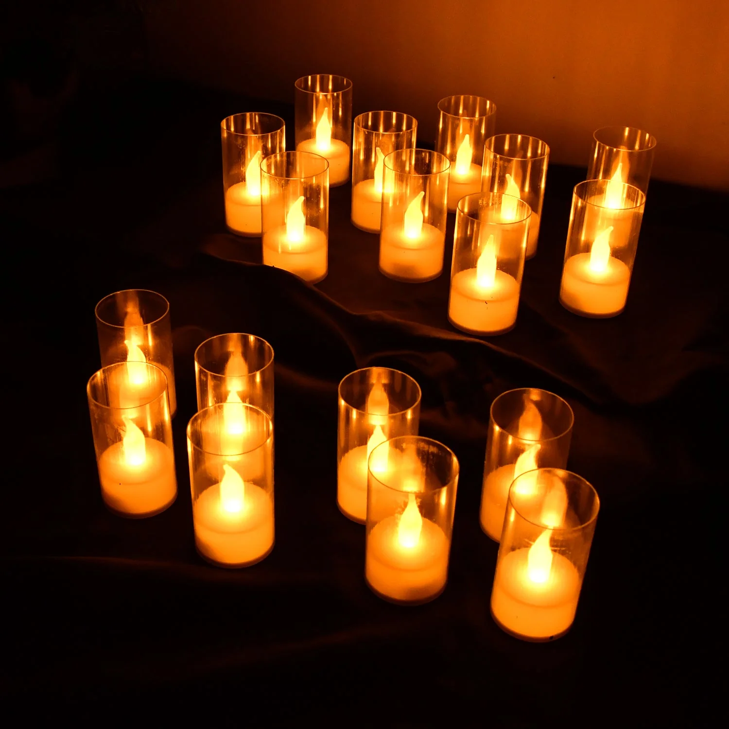 LED Flameless Candles – Set of 24 with Transparent Covers for Safe Home Ambience - Image 8