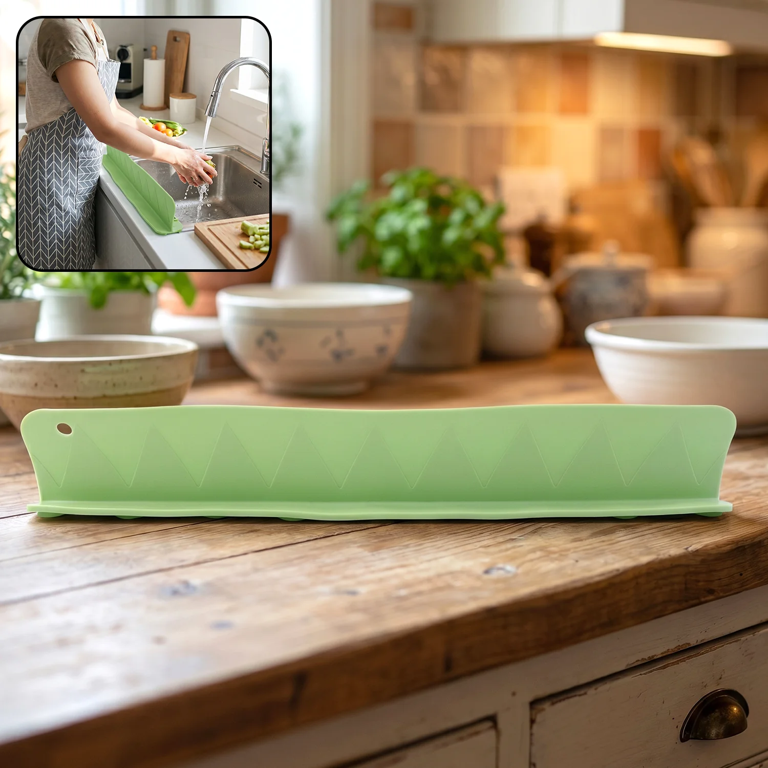 Kitchen Sink Splash Guard – Flexible Silicone Barrier for Countertop - Image 3