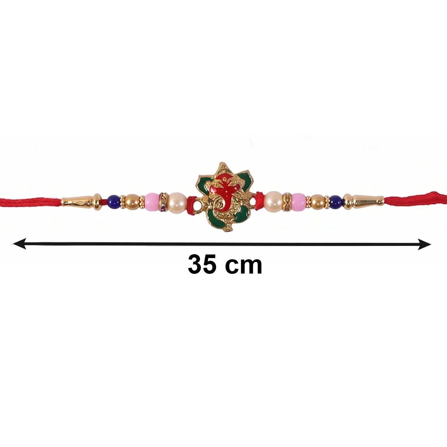 Premium Floral Peacock Bhabhi Lumba Rakhi – Elegant Pastel Bead Design - Image 6