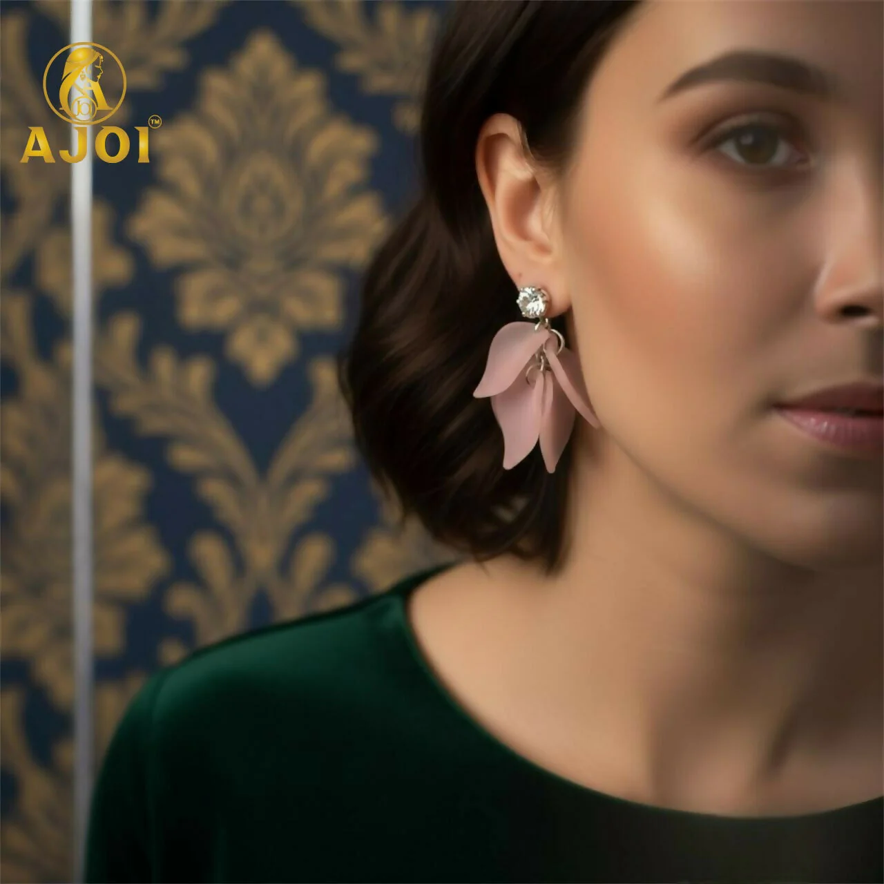 Floral Petal Drop Earrings – Lightweight Elegant Statement Jewelry - Image 2