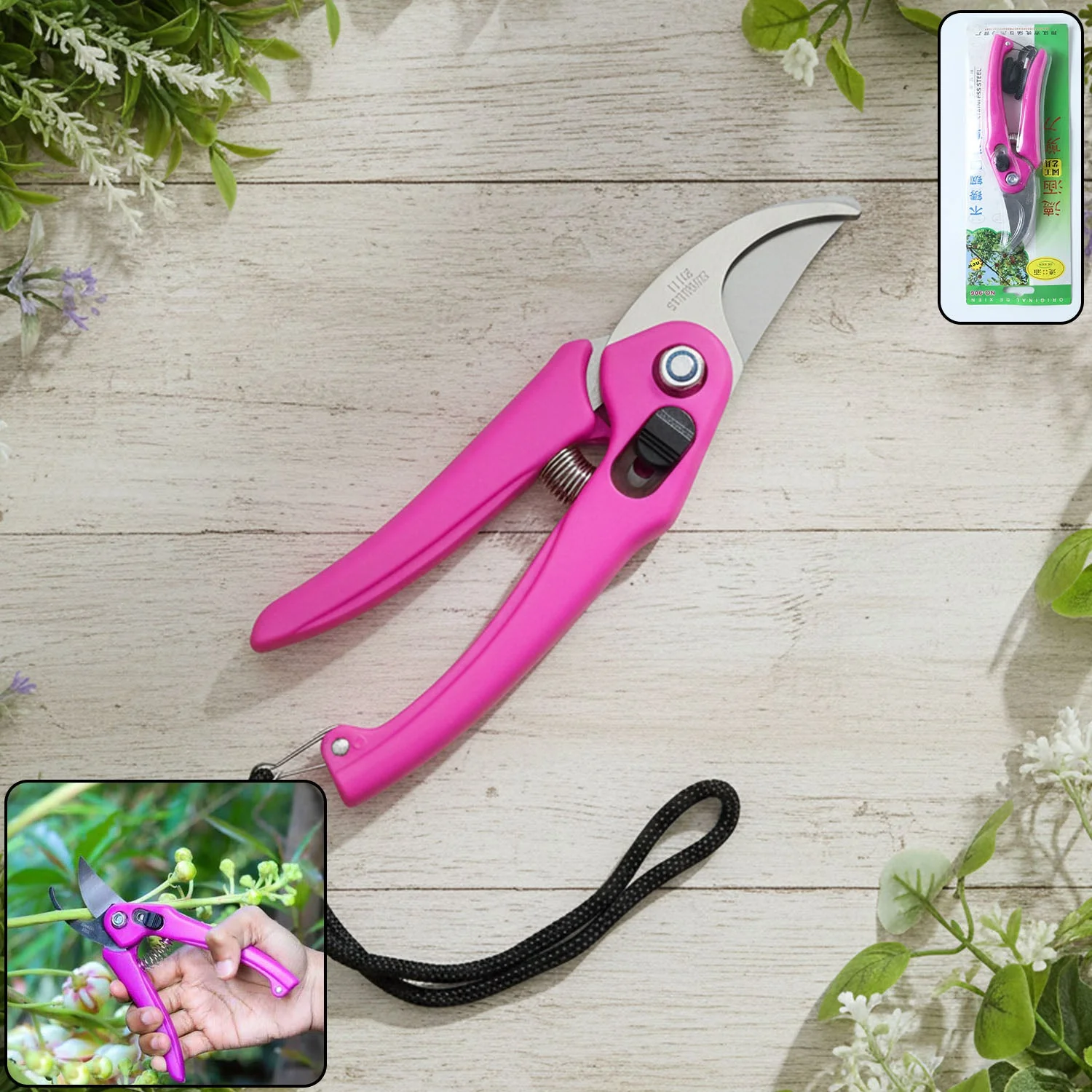 Flower Cutter Garden Scissors Stainless Steel Pruner Soft Grip (1 Pc) - Image 8