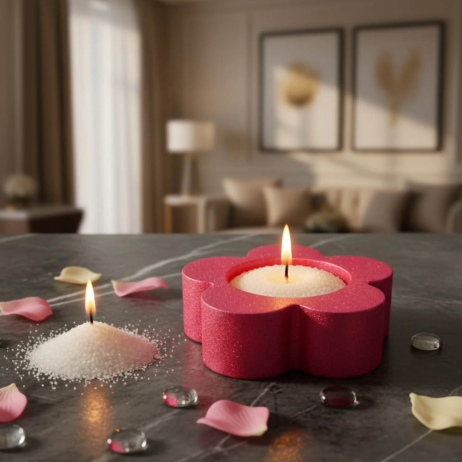 Flower Decorative Diya – Multi-Purpose Tealight Candle Holder