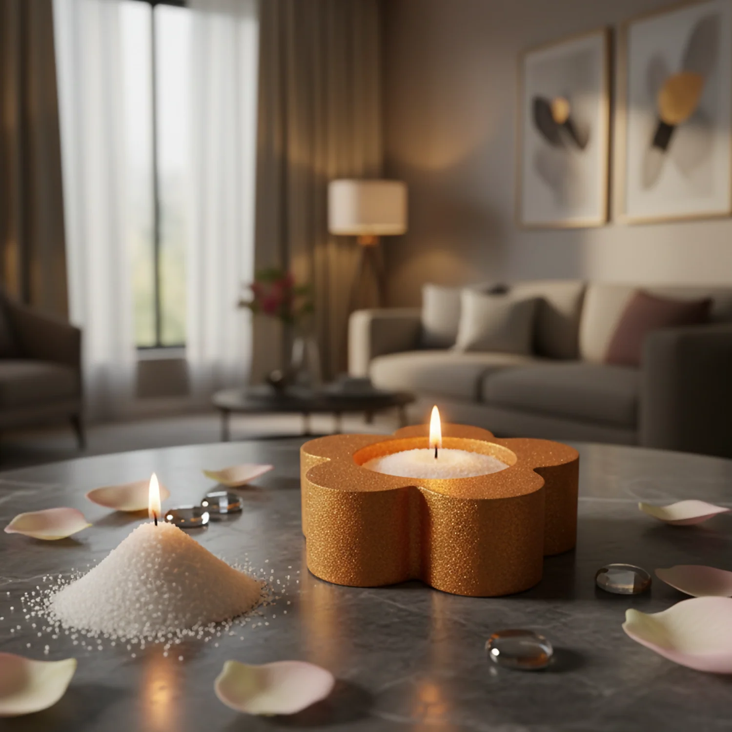 Flower Decorative Diya – Multi-Purpose Tealight Candle Holder - Image 5