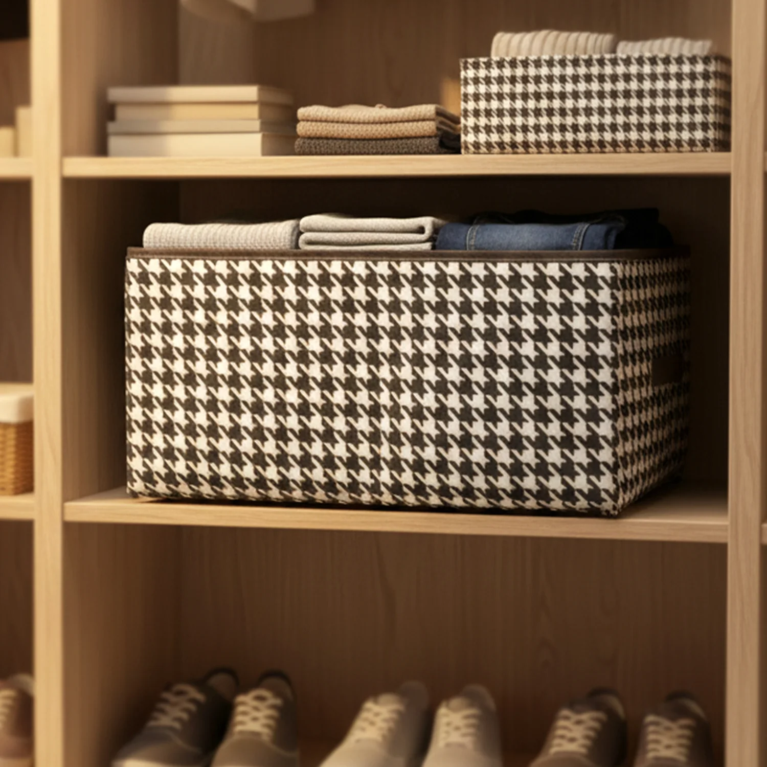 Foldable Fabric Storage Basket – Space-Saving Organiser for Home - Image 3