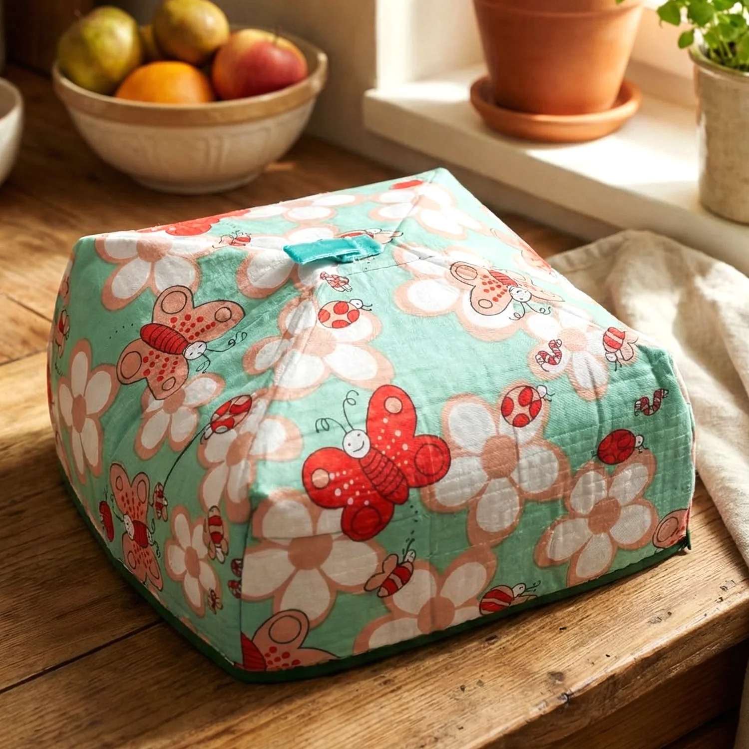 Foldable Food Cover – Reusable Mesh with Butterfly Print - Image 7