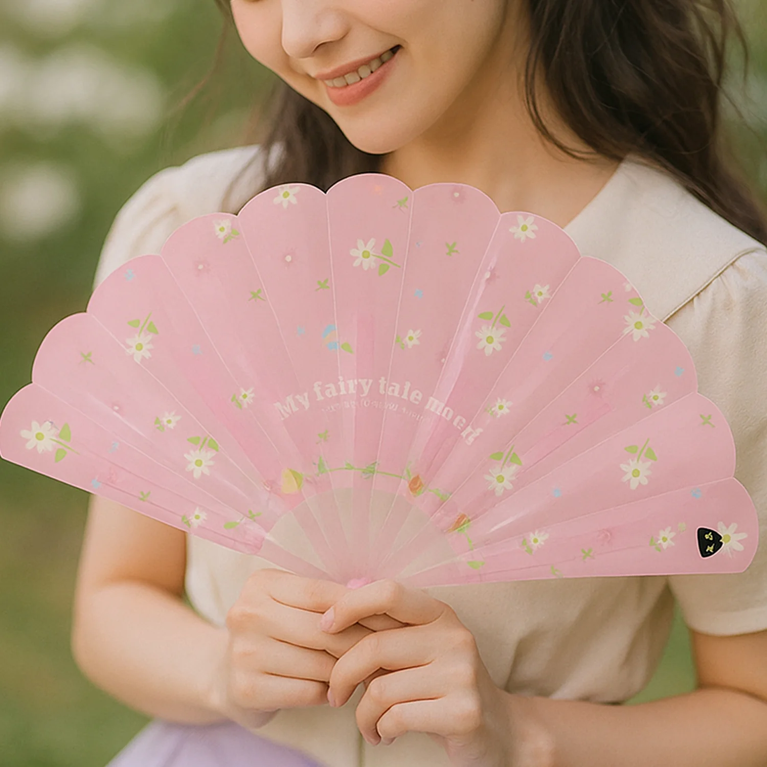 Foldable Hand Fan – Lightweight Floral Print for Portable Cooling - Image 8