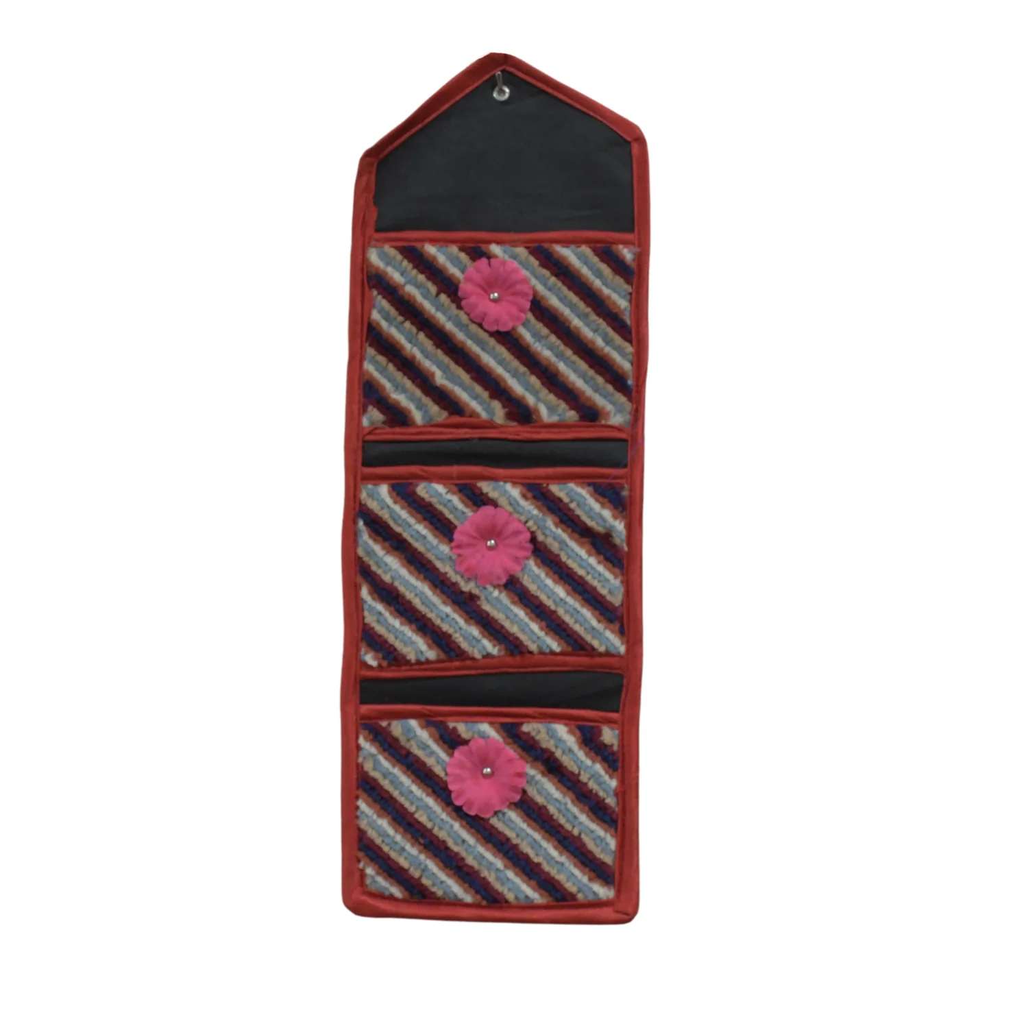 Foldable Hanging Organizer – 3 Pocket Wall Holder | Indo Glow - Image 4