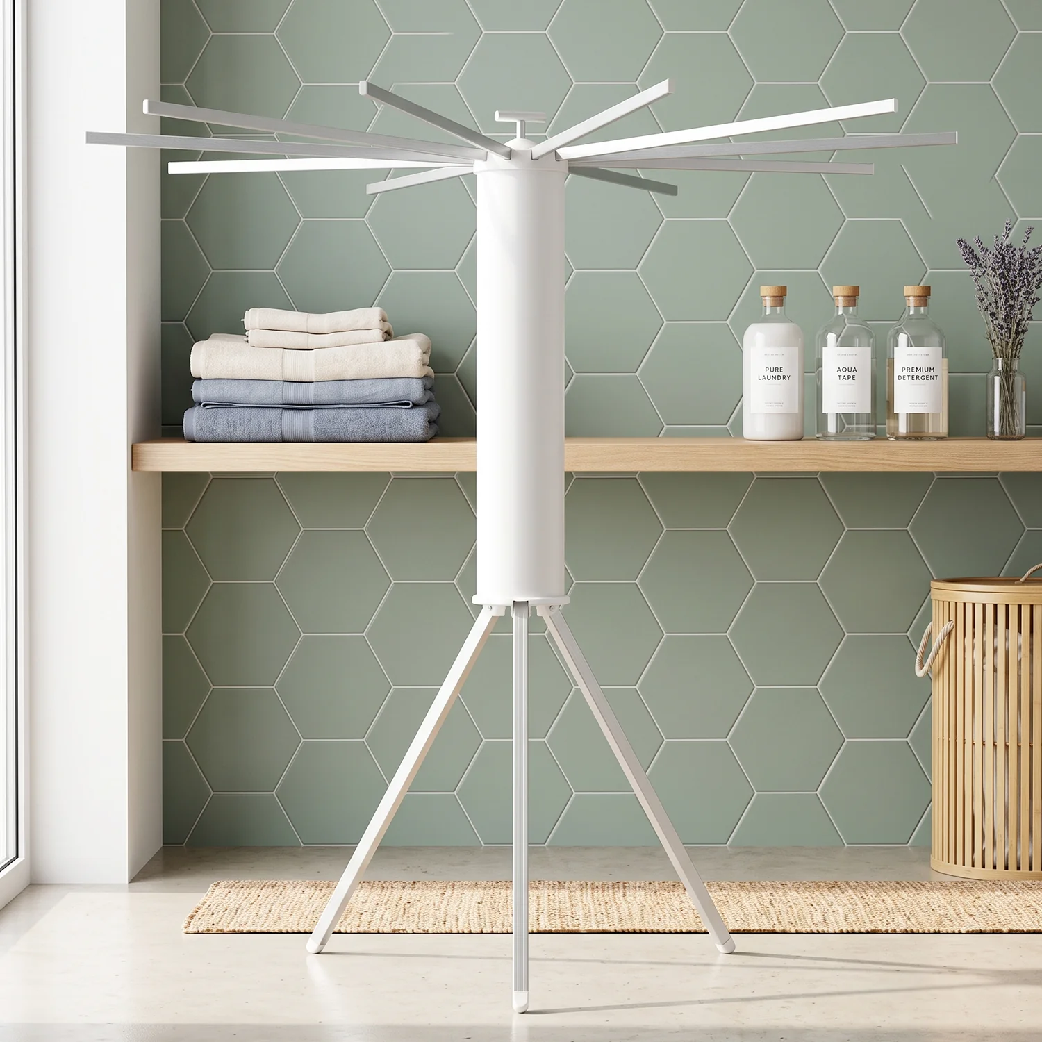 Foldable Octopus Clothes Drying Rack Stand Tripod Cloth Hanger for Home (1 Pc) - Image 8