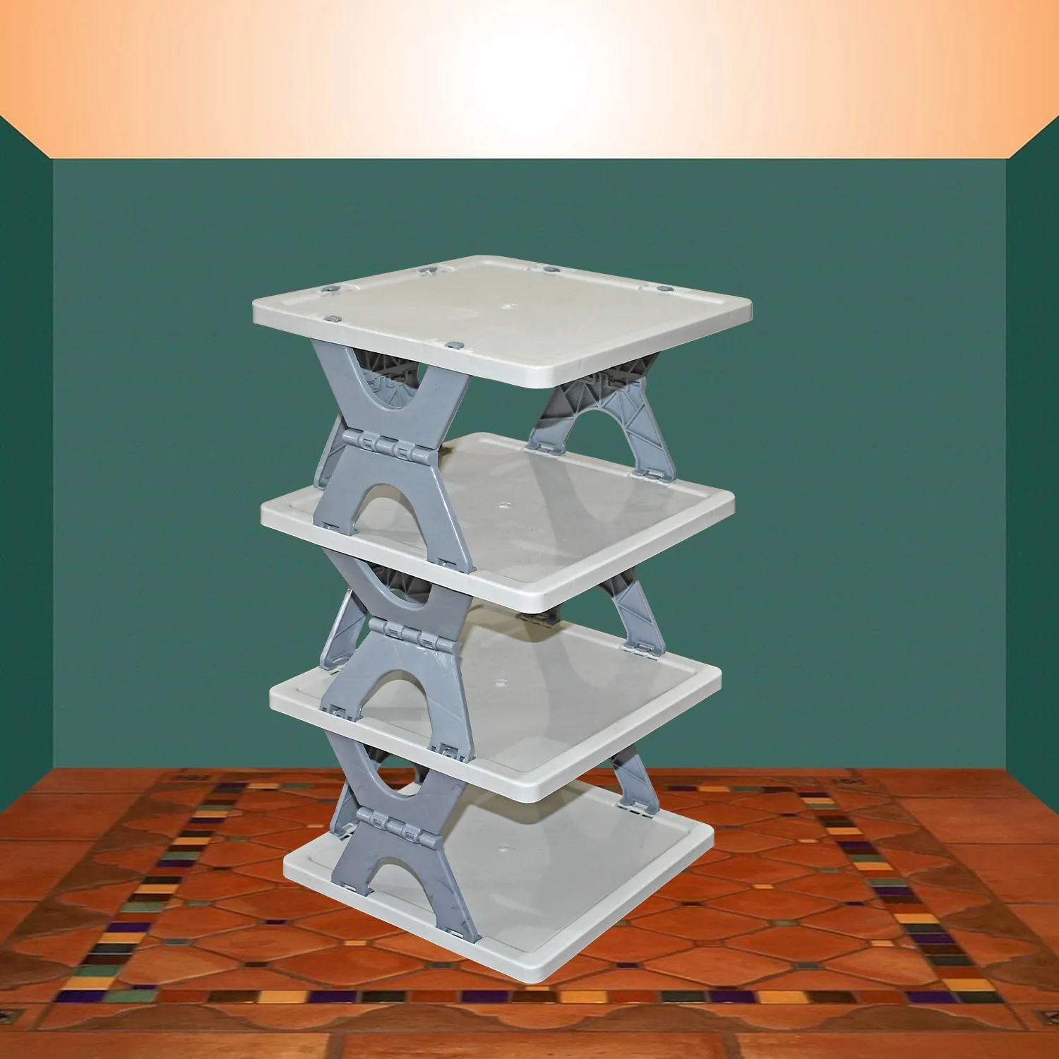 Foldable Shoe Rack – 4-Layer Space-Saving Storage | Organivo - Image 5