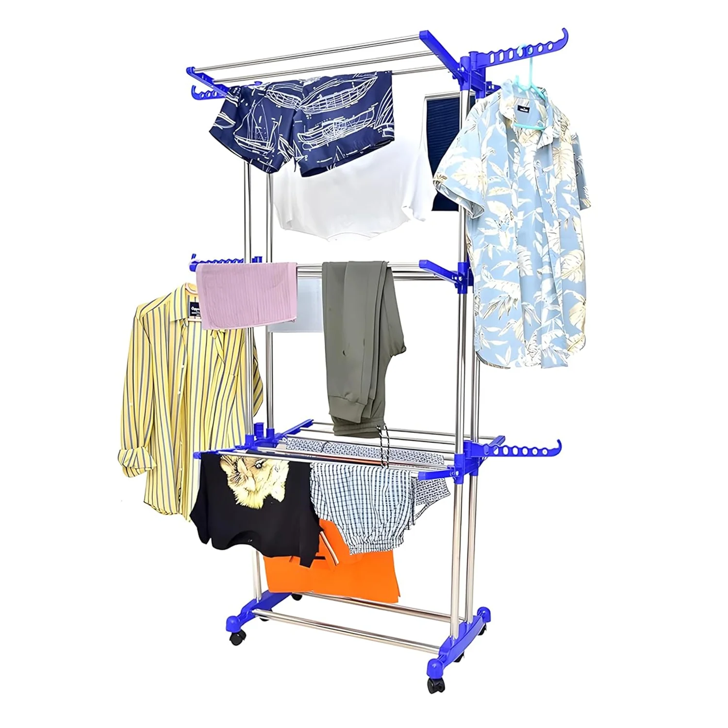 Stainless Steel Clothes Drying Rack – Foldable & Mobile - Image 7