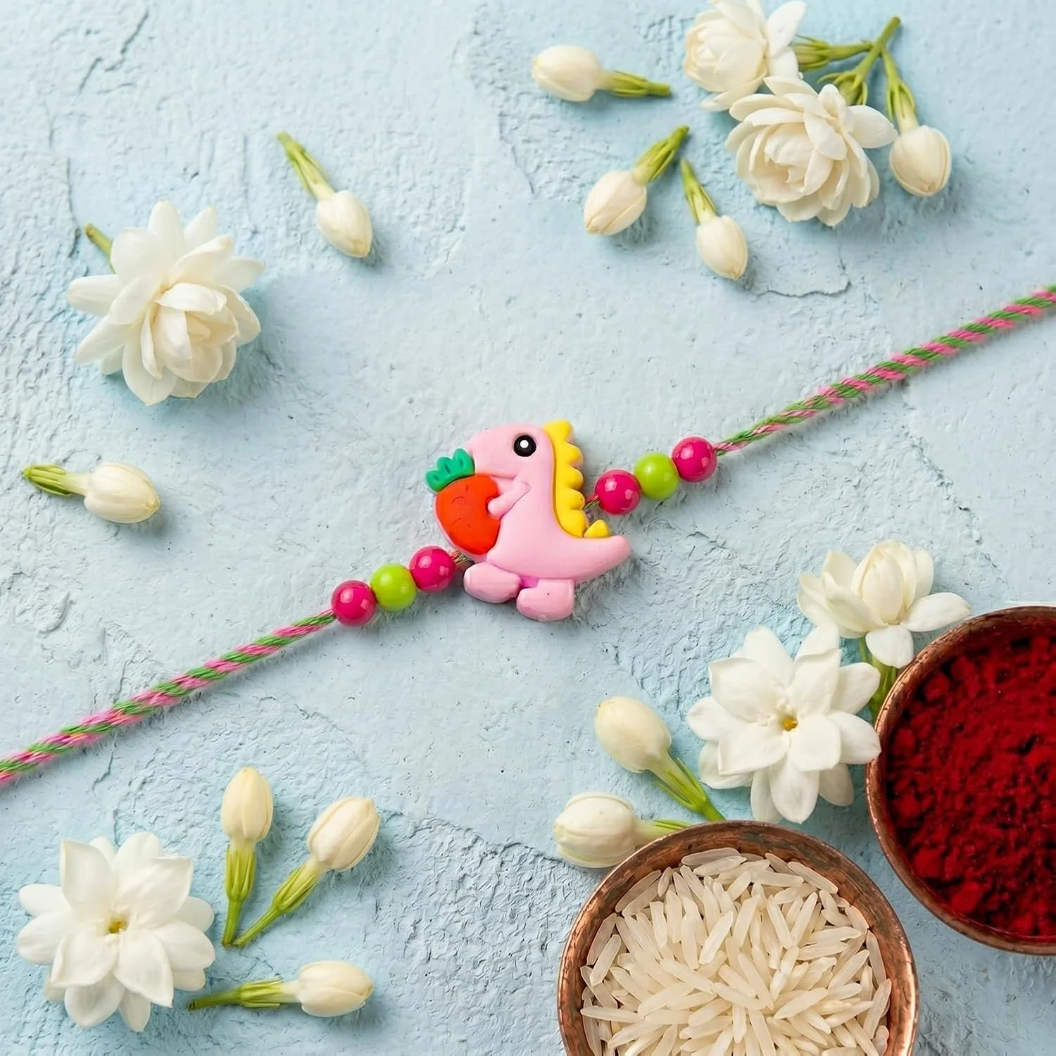 Food Multicolor Rakhi – Strawberry Cream Filled Raksha Bandhan Gift Combo (Pack of 6) - Image 4