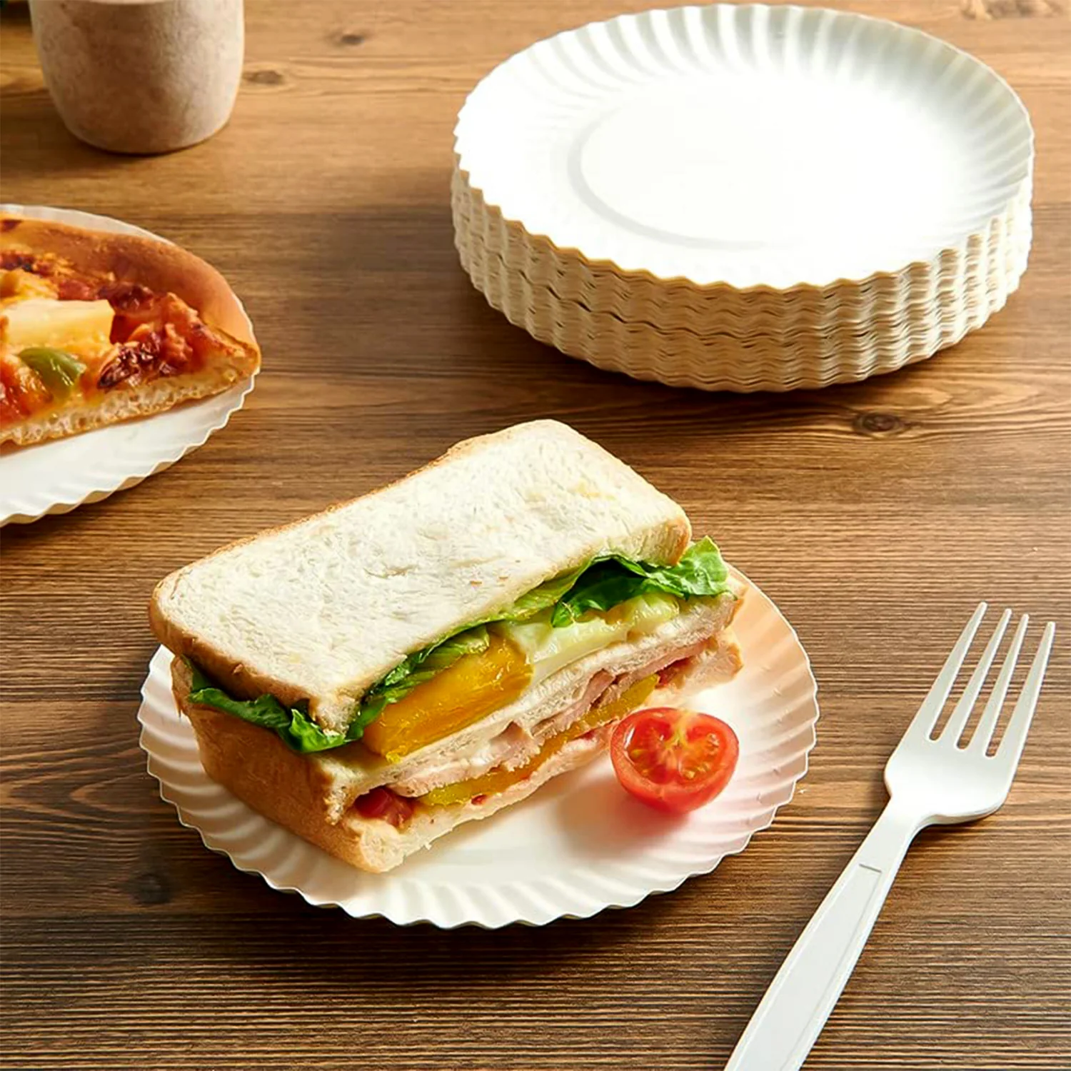 Compostable Paper Plates – 9 Inch, Leak-Resistant & Eco-Friendly - Image 6
