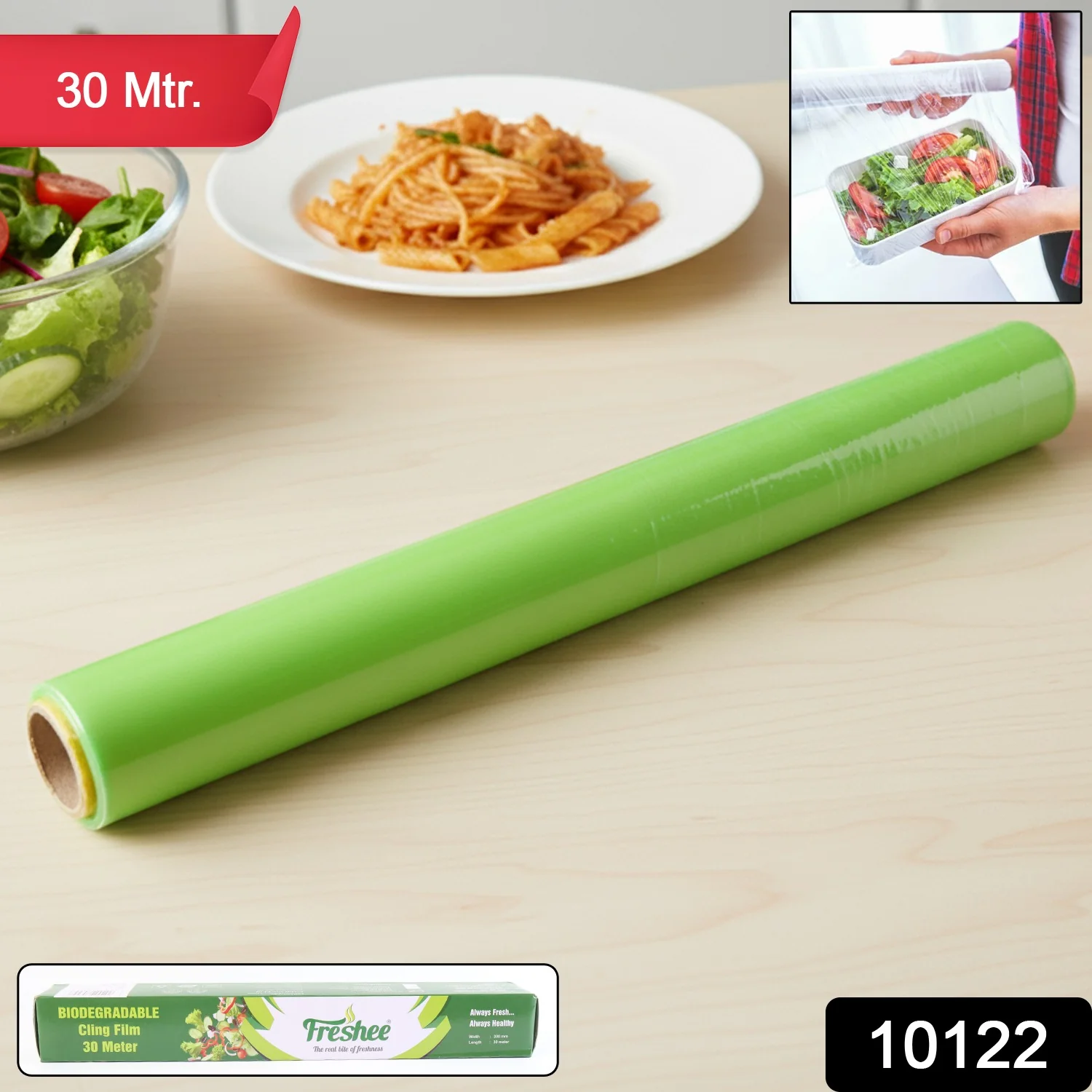 Biodegradable Cling Film Roll – 30 Metre Tear-Resistant Wrap - Image 2