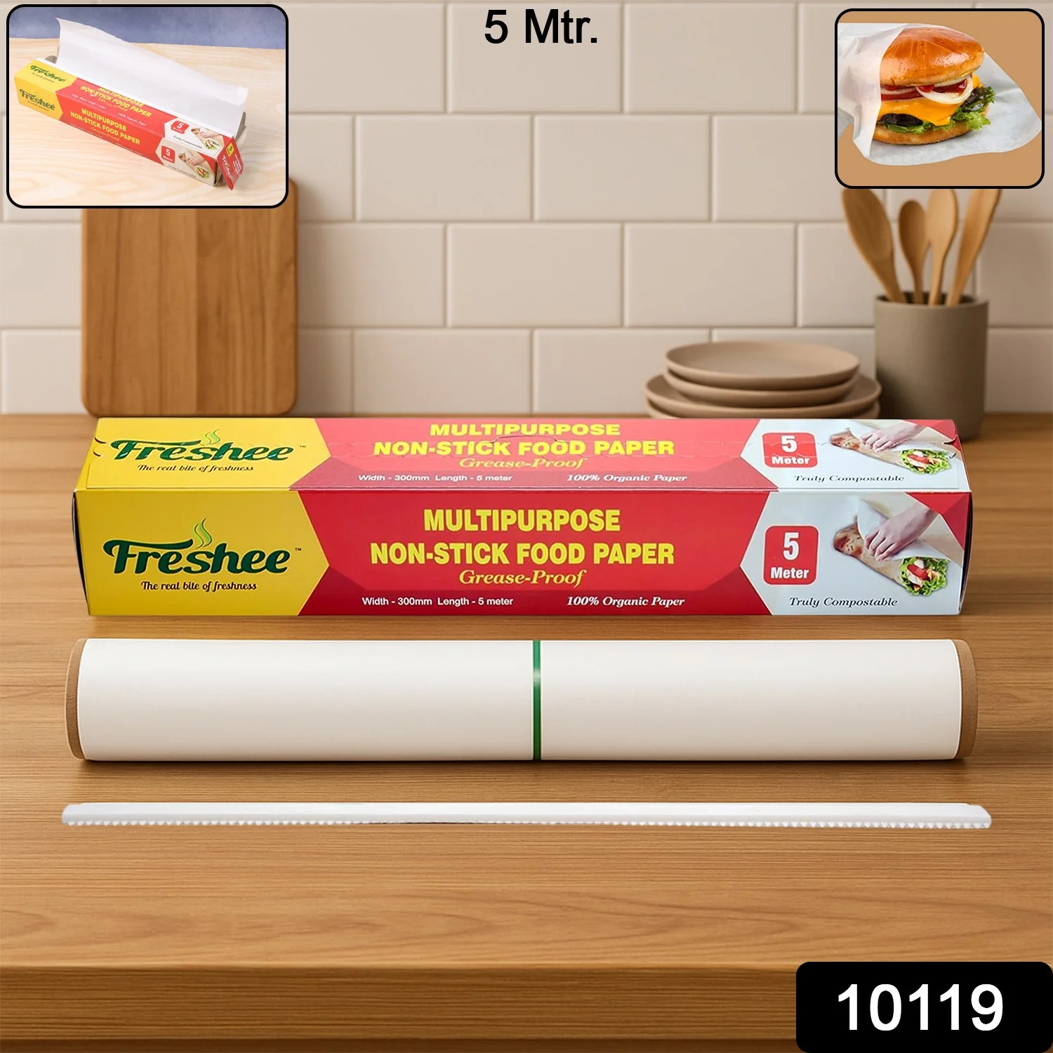 Grease-Proof Food Paper Roll – Non-Stick, Easy Dispense 300mm x 5m - Image 2