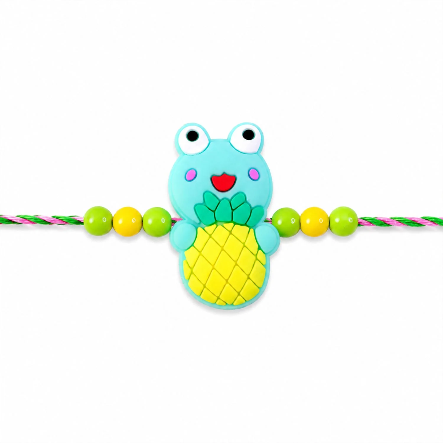 Frog Character Kids Beaded Thread Rakhi for Brother - Image 5