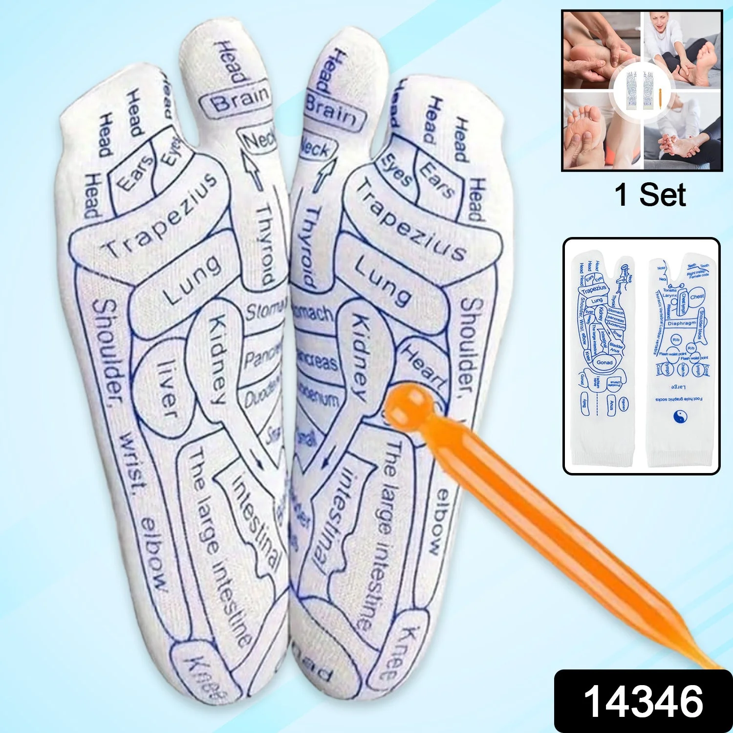 Reflexology Acupressure Socks Set – Targeted Foot Massage & Relaxation - Image 2