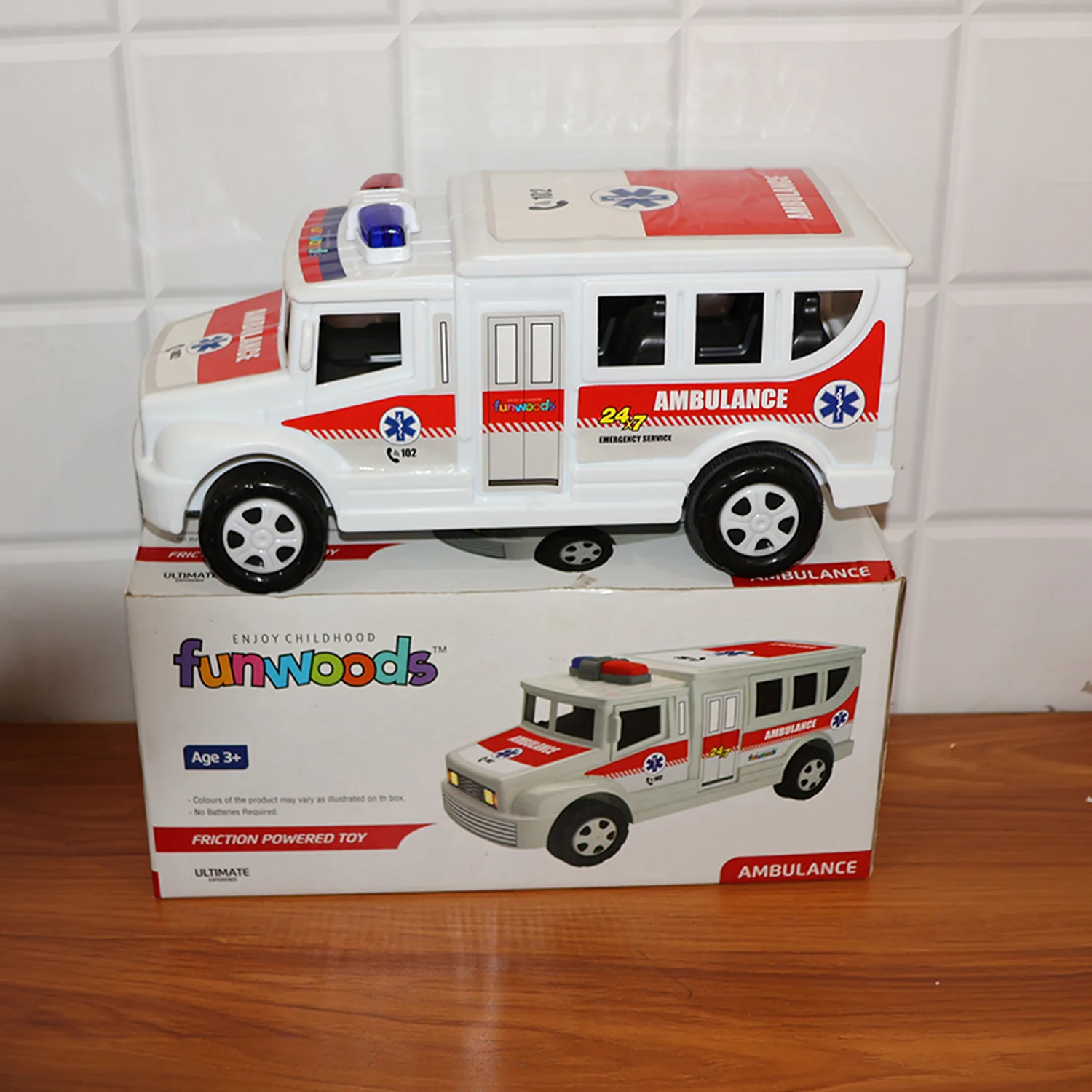 Friction Powered Ambulance Toy – Safe Durable Kids Play Vehicle - Image 8