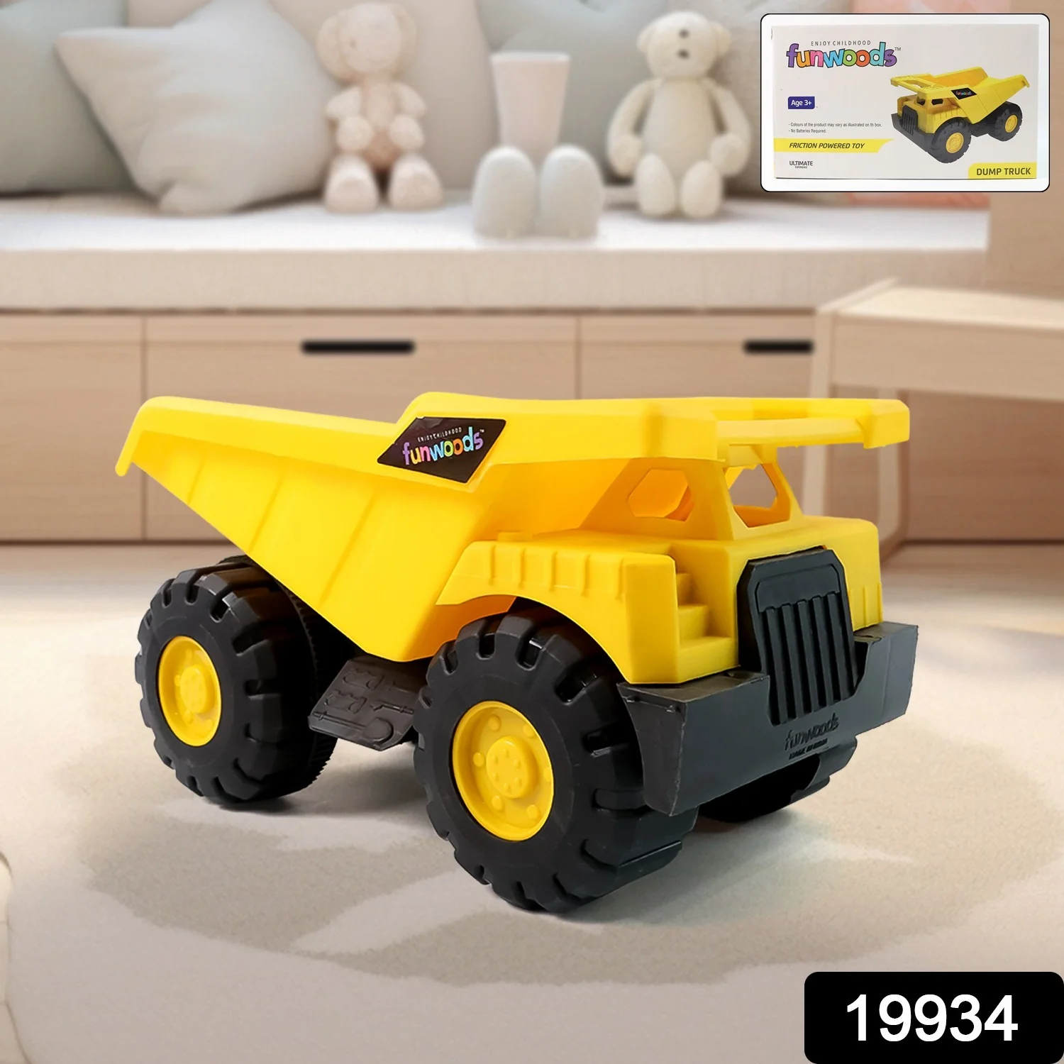 Friction-Powered Dump Truck Toy – Durable Tipping Bed Vehicle - Image 2