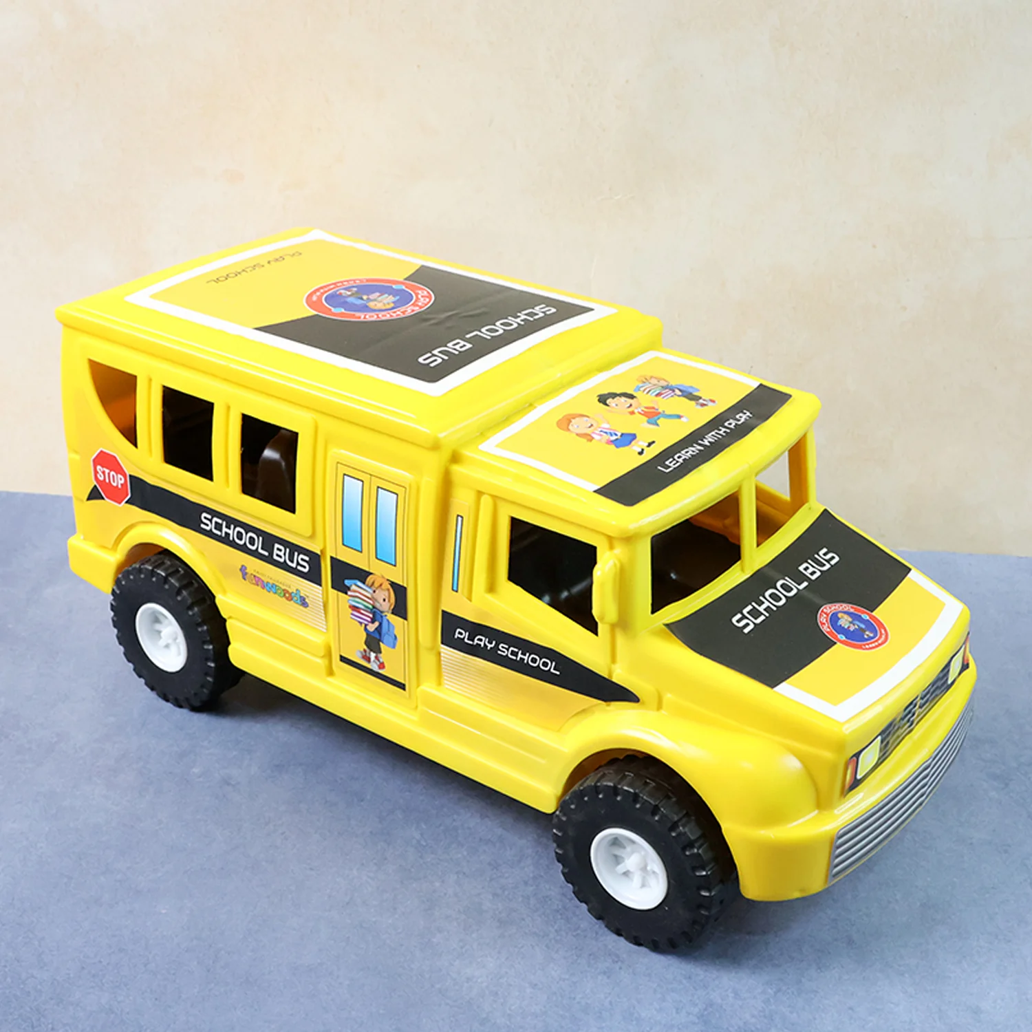 Friction-Powered School Bus Toy – Durable Push-and-Go Vehicle for Kids - Image 4