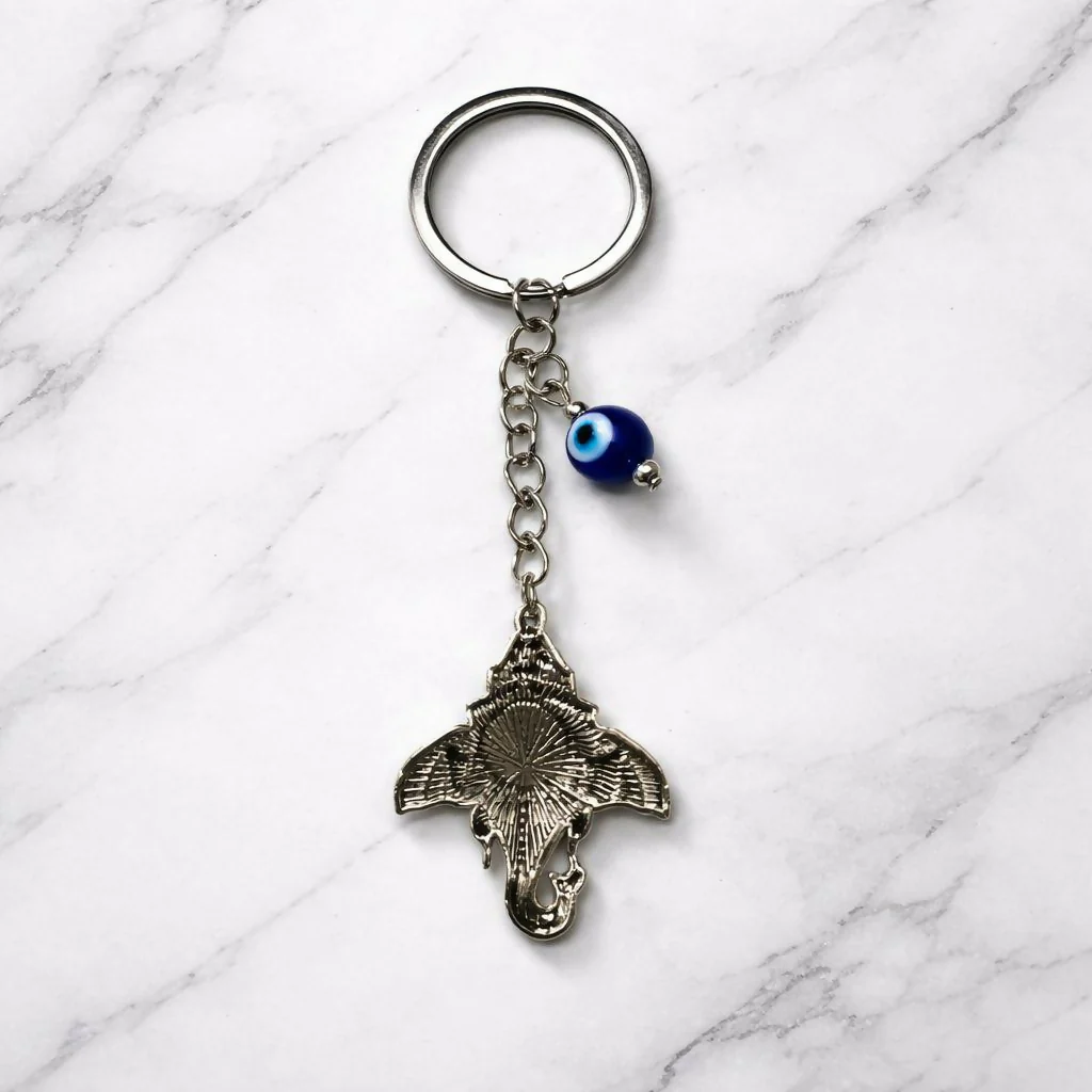 Ganesh Evil Eye Keychain – Spiritual Protection for Keys & Bags - Image 2