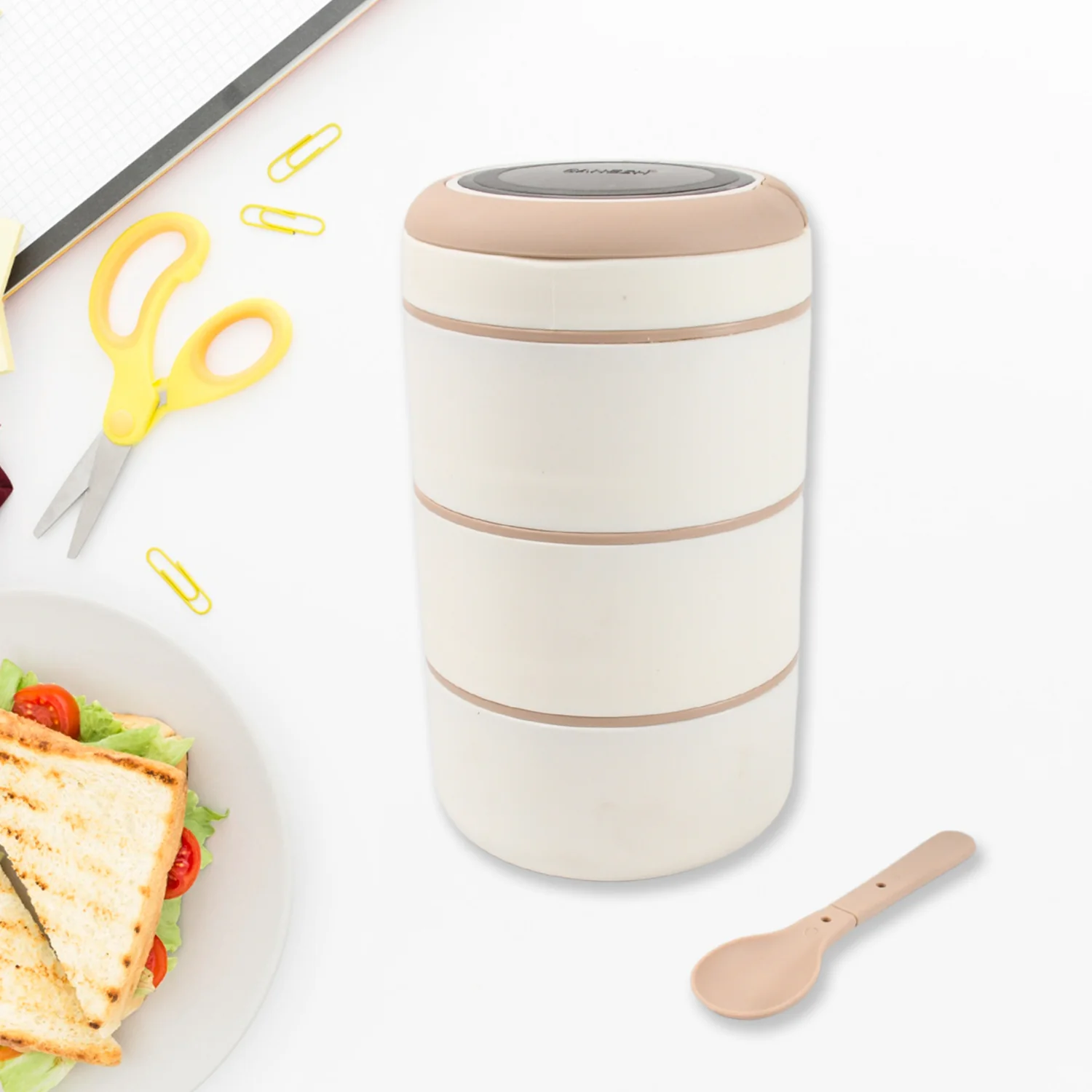 Stainless Steel Lunch Box – 3 Layer, Leak-Proof | Ganesh - Image 7