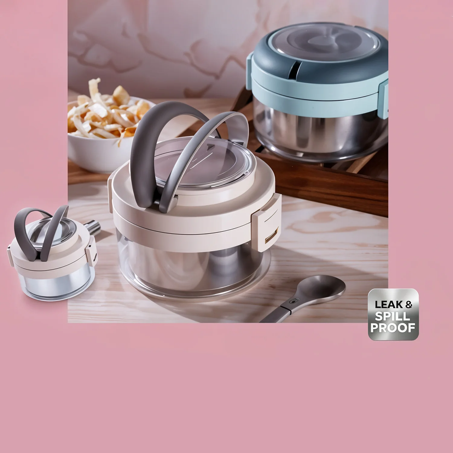 Insulated Lunch Box 400ml – Leakproof Stainless Steel Tiffin with Folding Spoon - Image 8