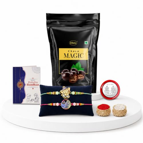 Ganesha Rakhi Combo - Raksha Bandhan Gift with Choco Magic Standy Pouch, Pack of 6 - Image 6