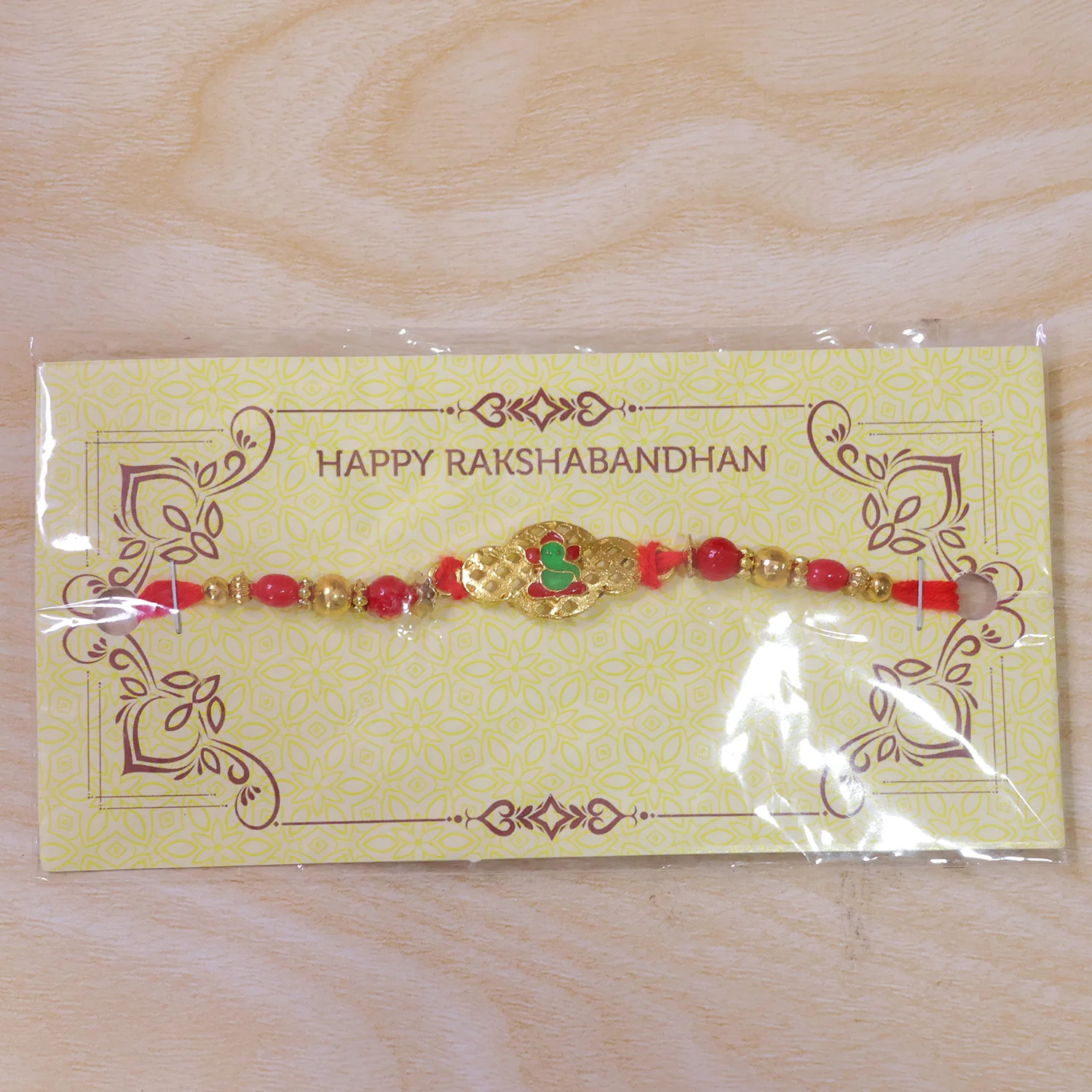 Ganesha Rakhi, Elegant Gold Finish for Raksha Bandhan - Image 6