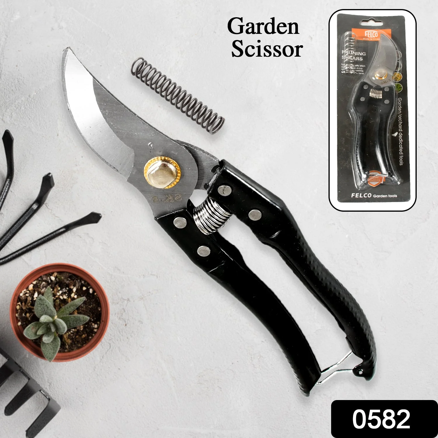 Garden Shears – High Carbon Steel Blades, Non-Slip Grip | Velvet Wipe - Image 2