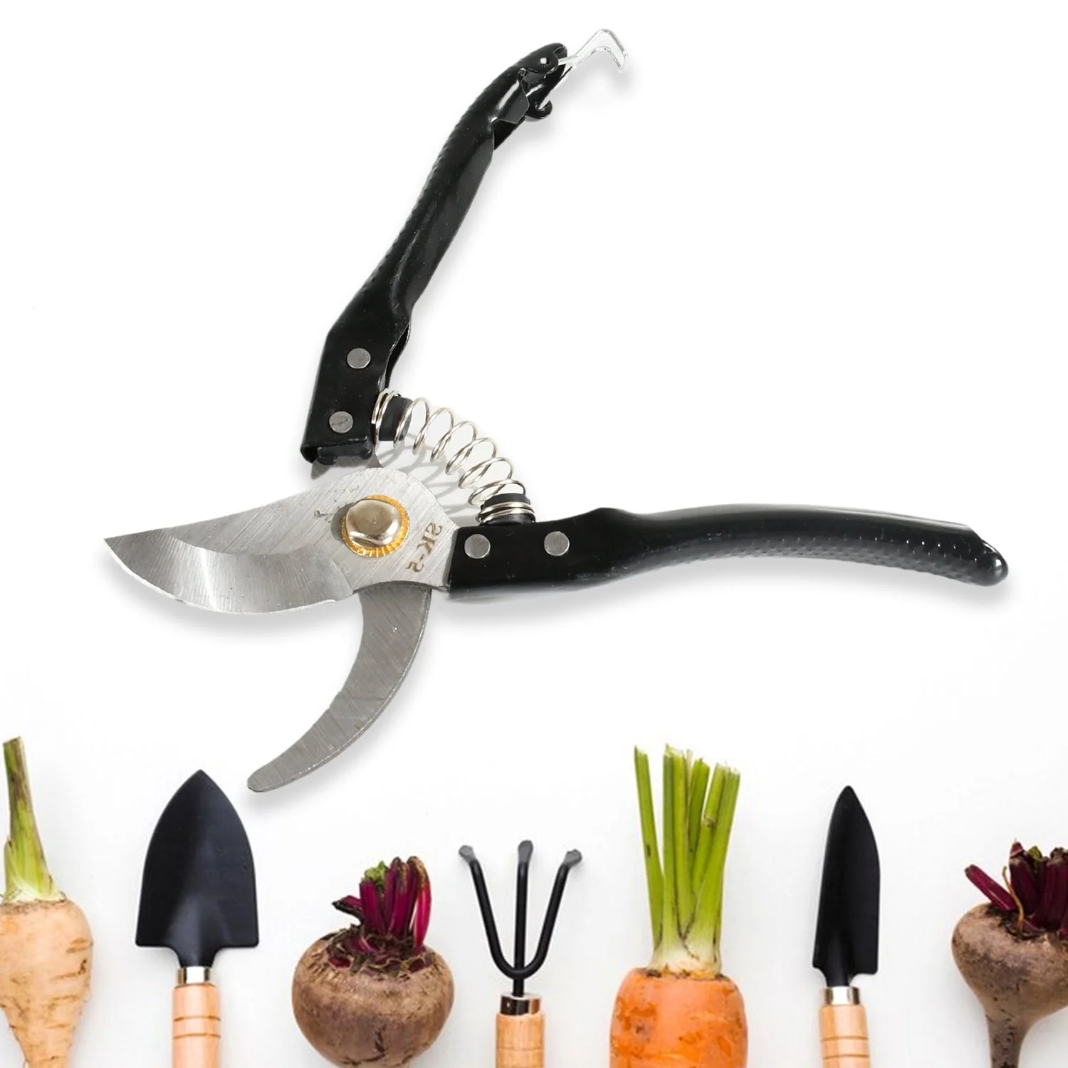 Garden Shears – High Carbon Steel Blades, Non-Slip Grip | Velvet Wipe - Image 3