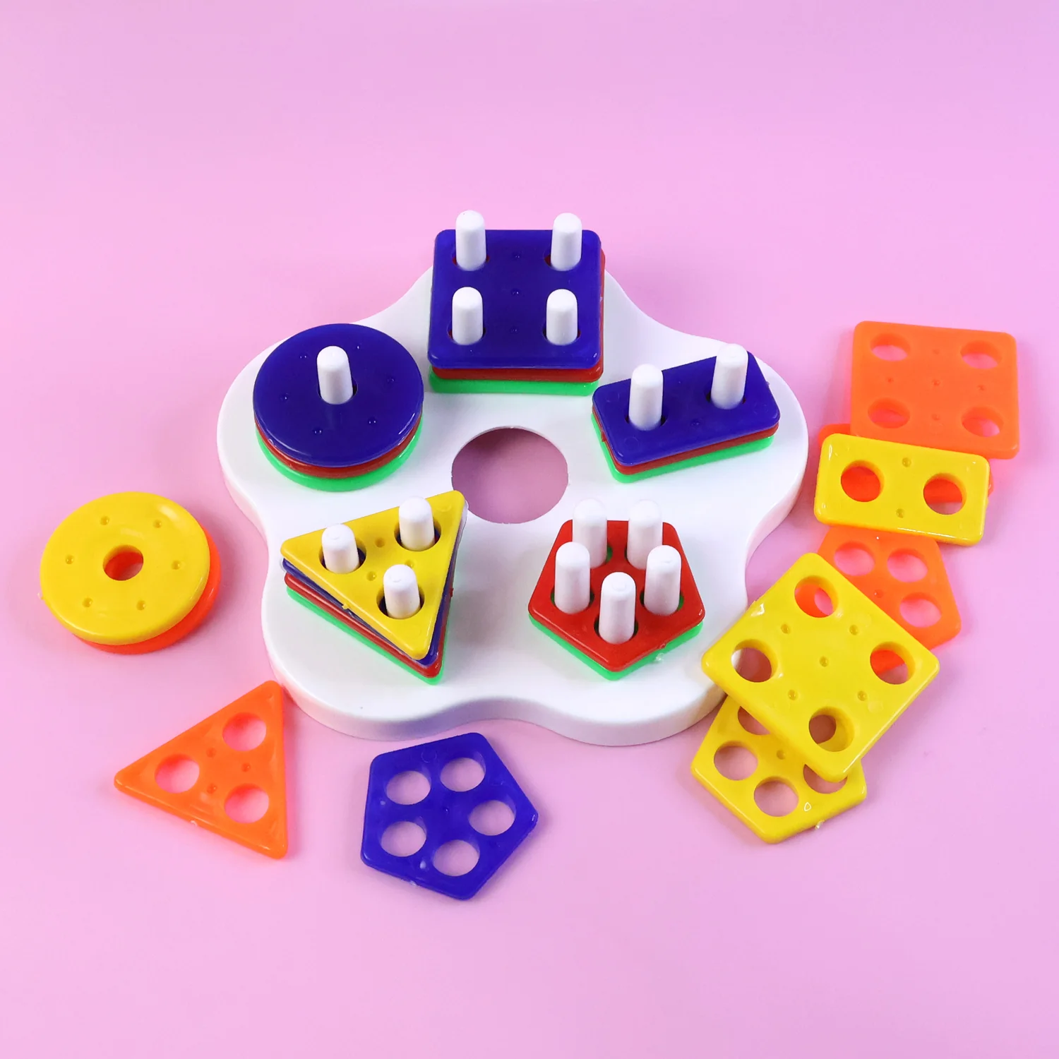 Geometric Stacking Sorter Toy – Toddler Shape Learning & Skills - Image 8