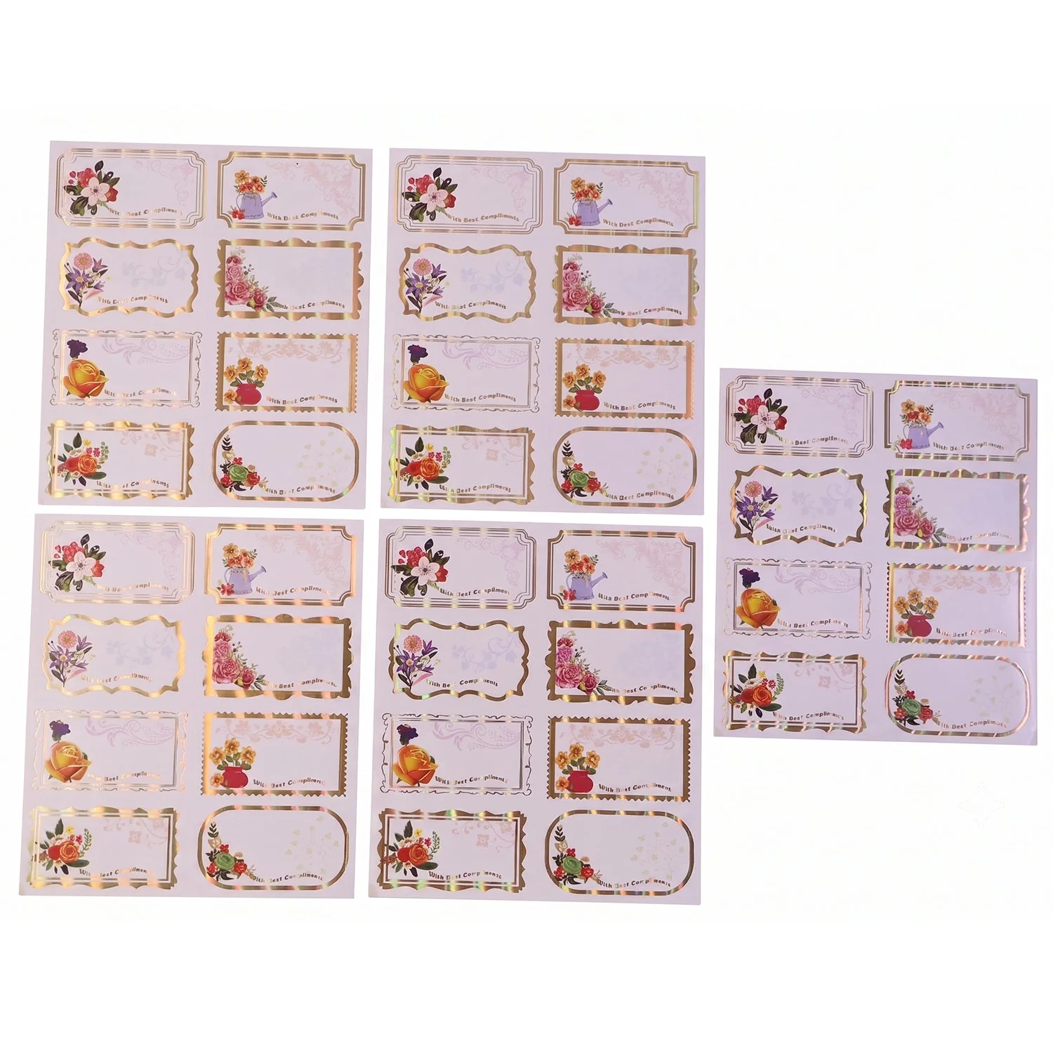 Gift Tag Stickers – Elegant Floral Gold Foil Labels for Gifting - Image 5