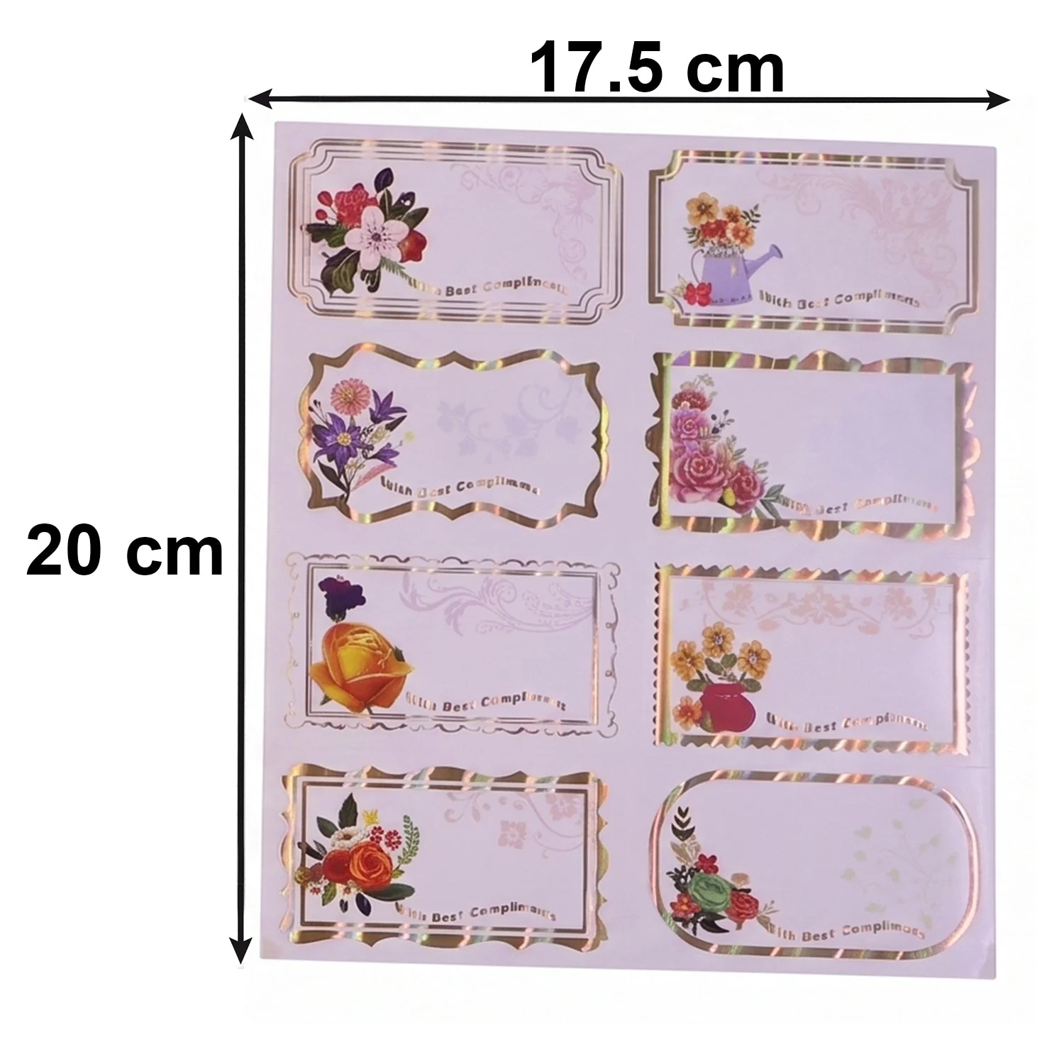 Gift Tag Stickers – Elegant Floral Gold Foil Labels for Gifting - Image 6