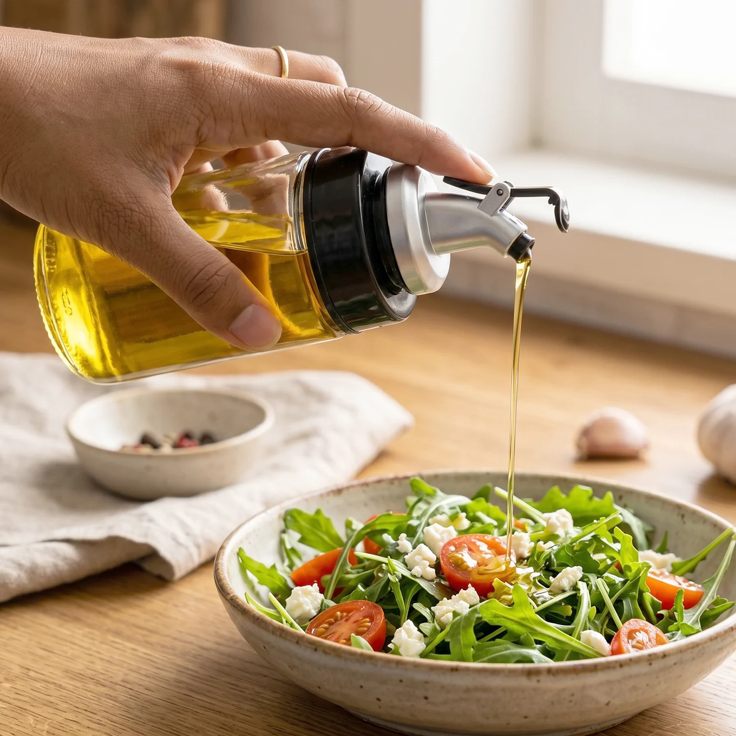 Glass Oil Dispenser Bottle – No-Drip Spout, 170 ml Capacity - Image 7