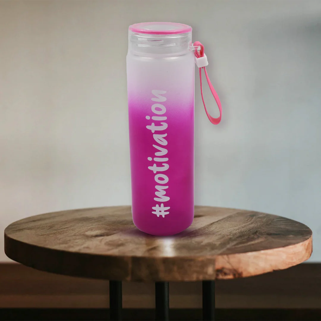 Glass Water Bottle – 350 ML Motivational | Own Hydrate - Image 5