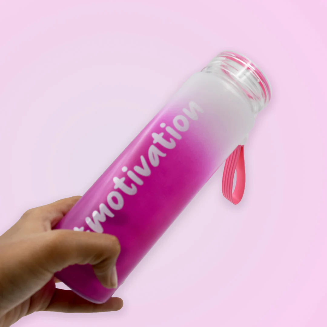 Glass Water Bottle – 350 ML Motivational | Own Hydrate - Image 7