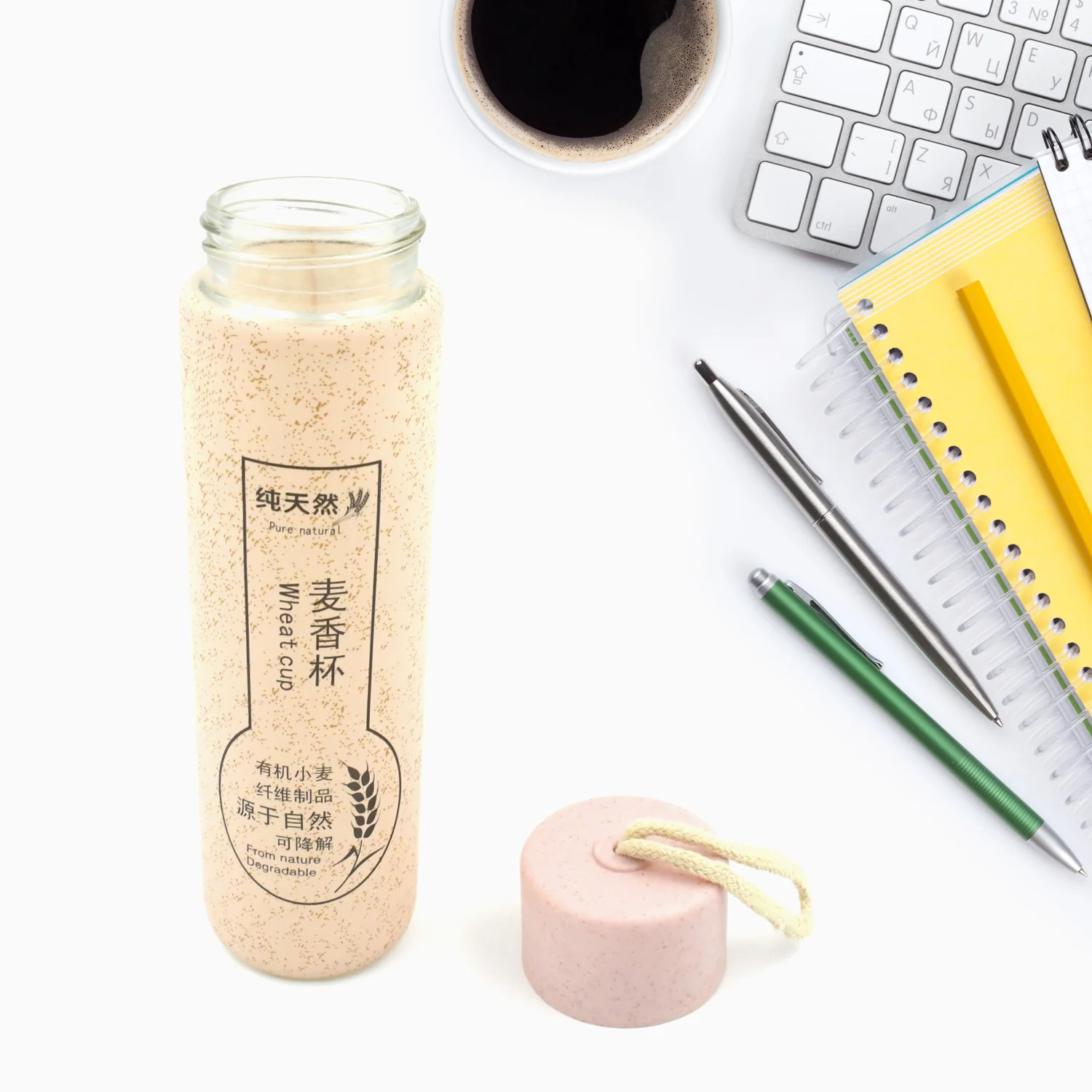 Glass Water Bottle – 350ml Leak Proof & BPA Free | FERVENT - Image 5