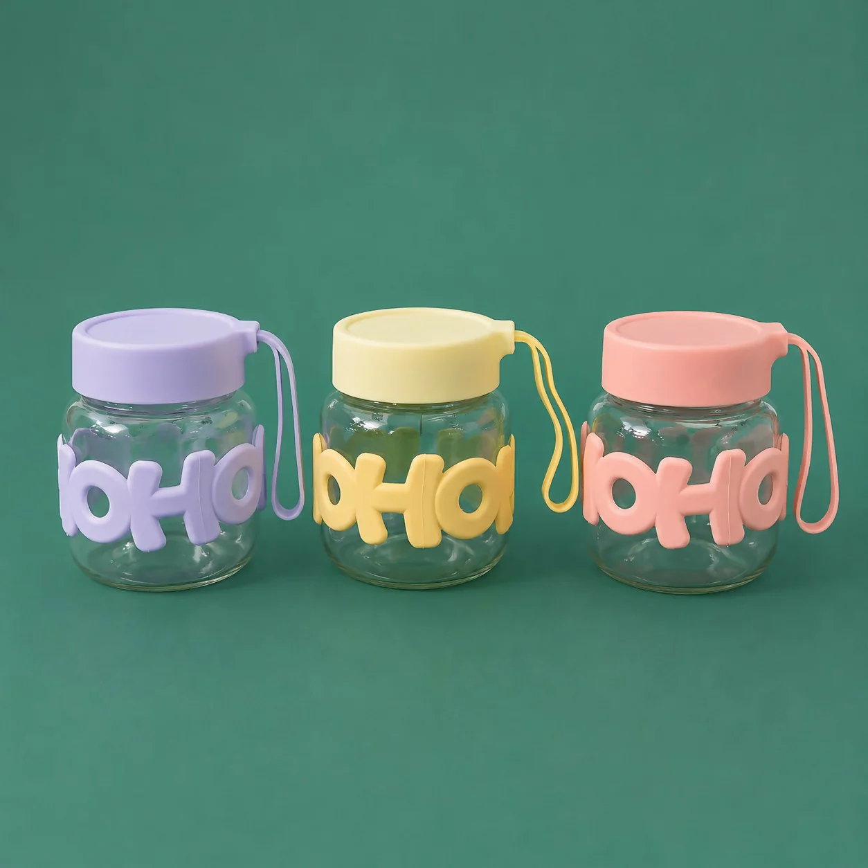 Glass Water Bottle – Silicone Sleeve & 300ml Capacity for Easy Hydration - Image 4