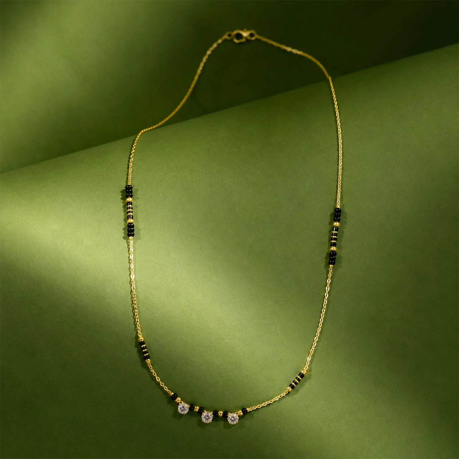 Gold Chain Black Bead Necklace – Minimal & Elegant Fashion Jewelry - Image 5