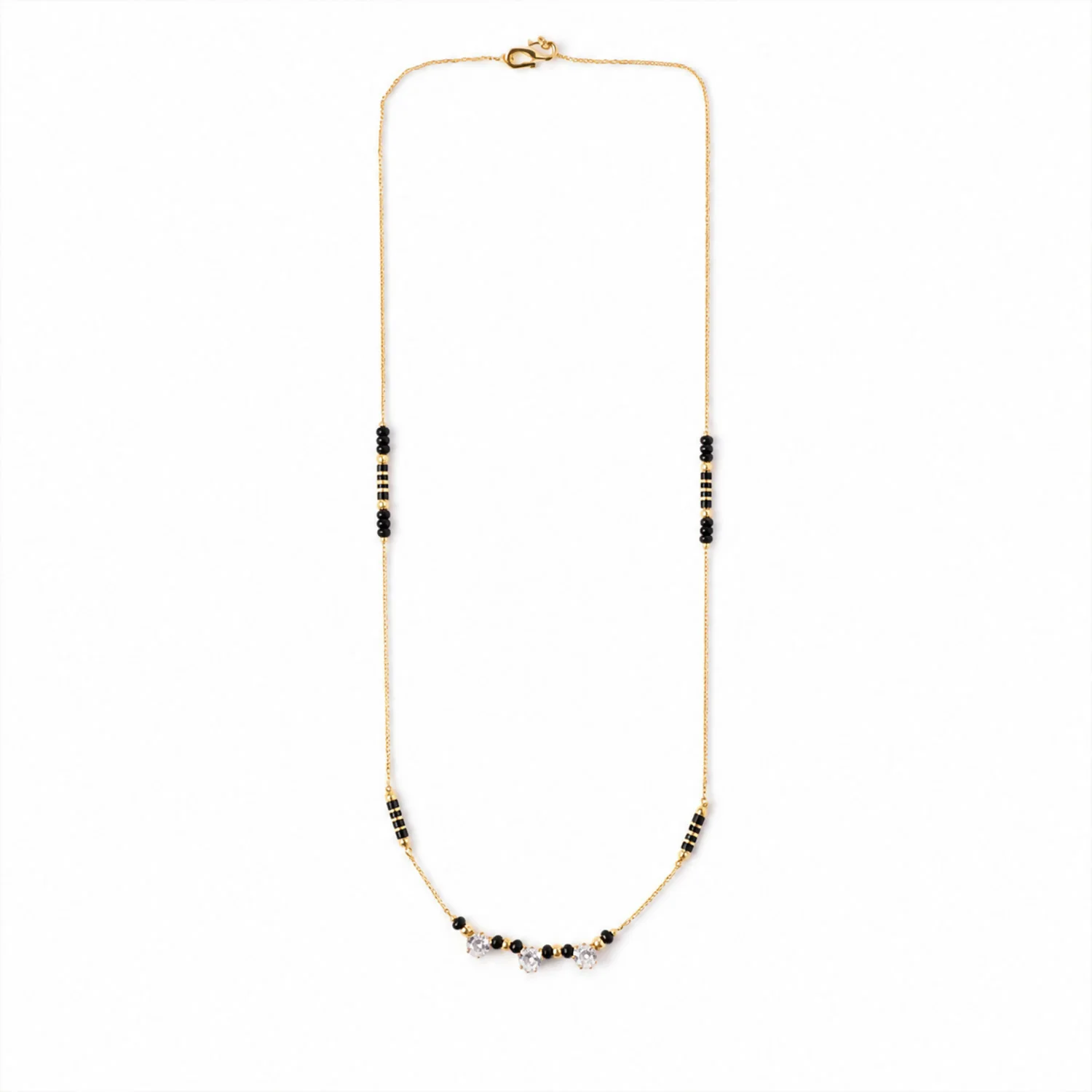 Gold Chain Black Bead Necklace – Minimal & Elegant Fashion Jewelry - Image 6