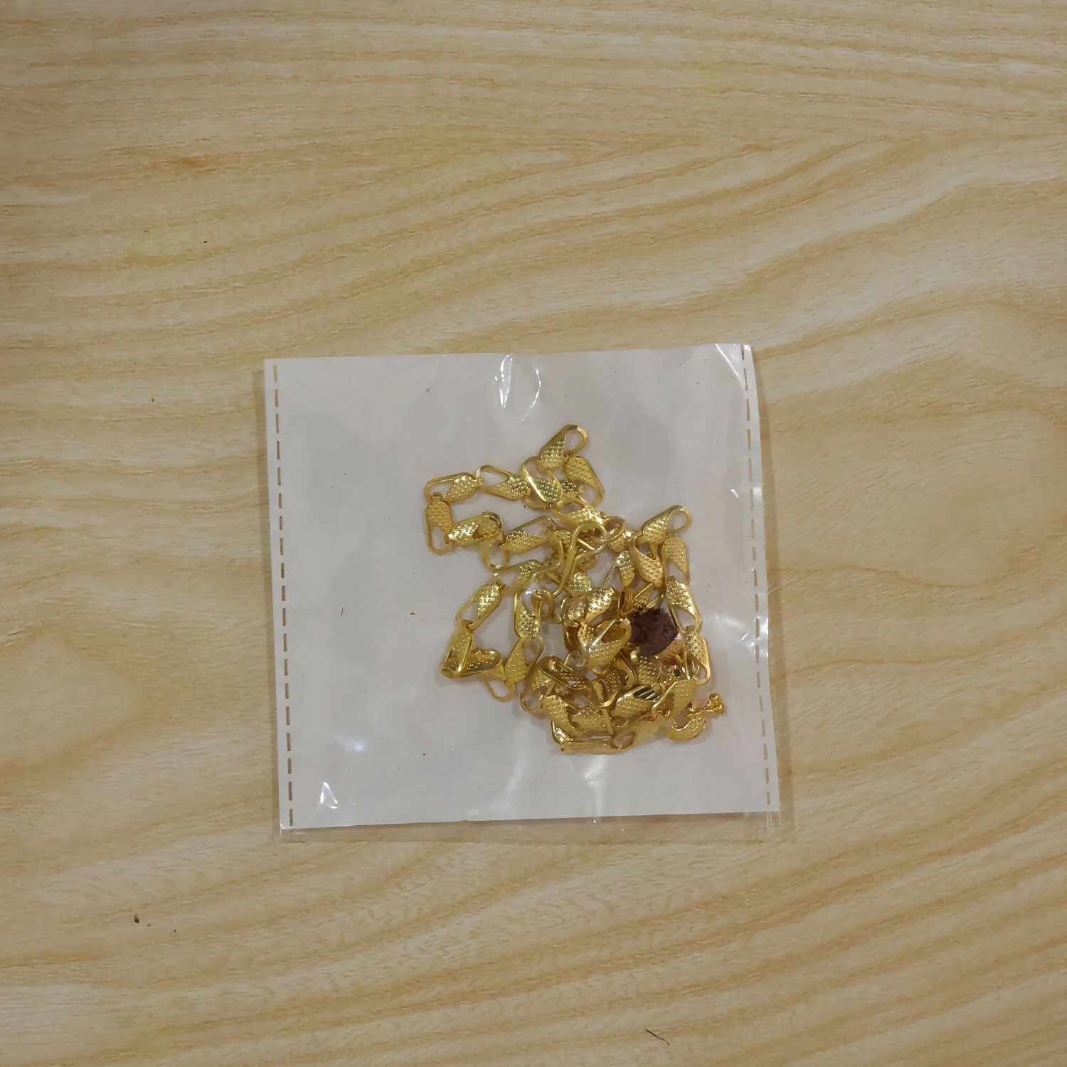Gold Finish Mor Pankh Flute Rudraksha Pendant Chain – Divine Spiritual Jewelry - Image 7